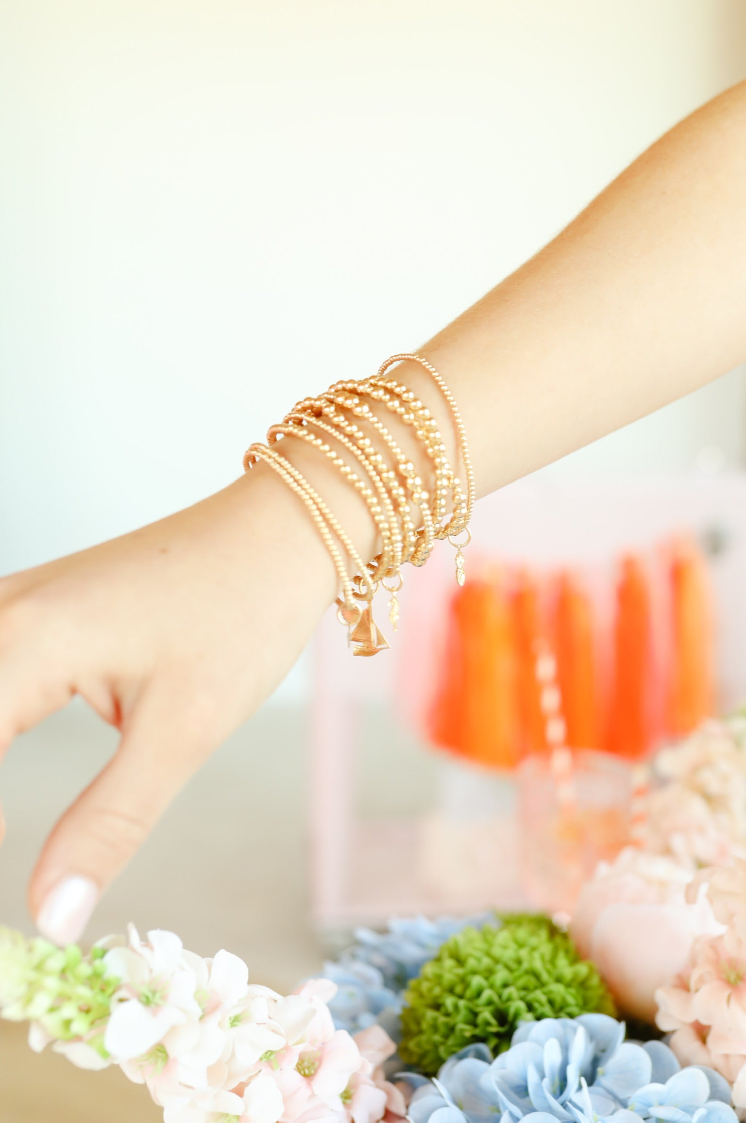 Anchor Gold Charm Bracelet