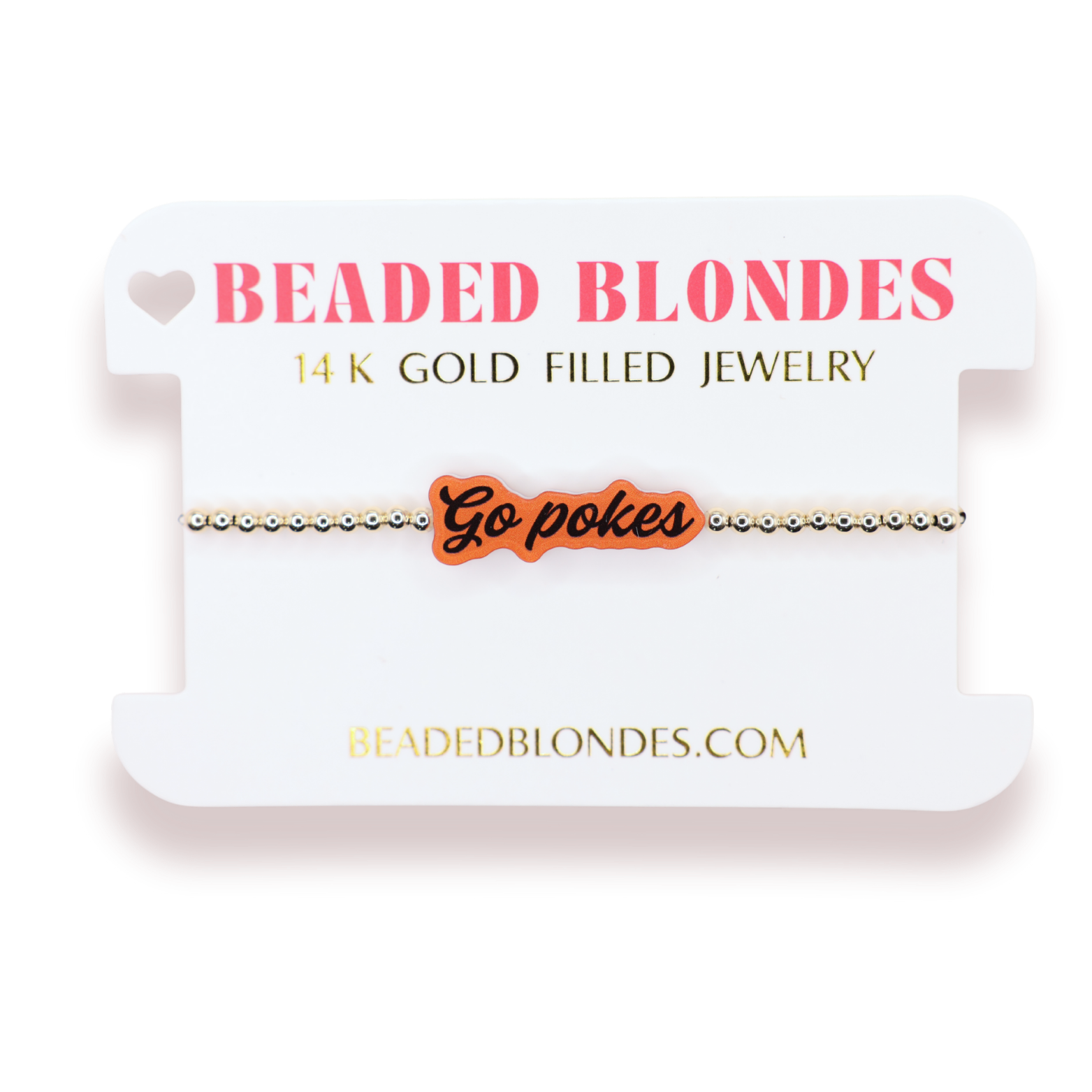 Go Pokes Word Bracelet on Gold