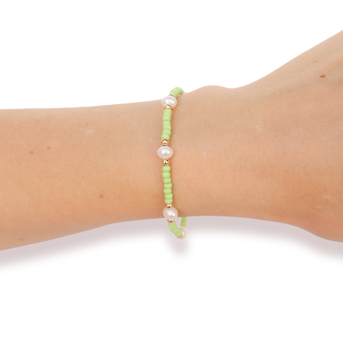 Pastel Green Pearl Bracelet