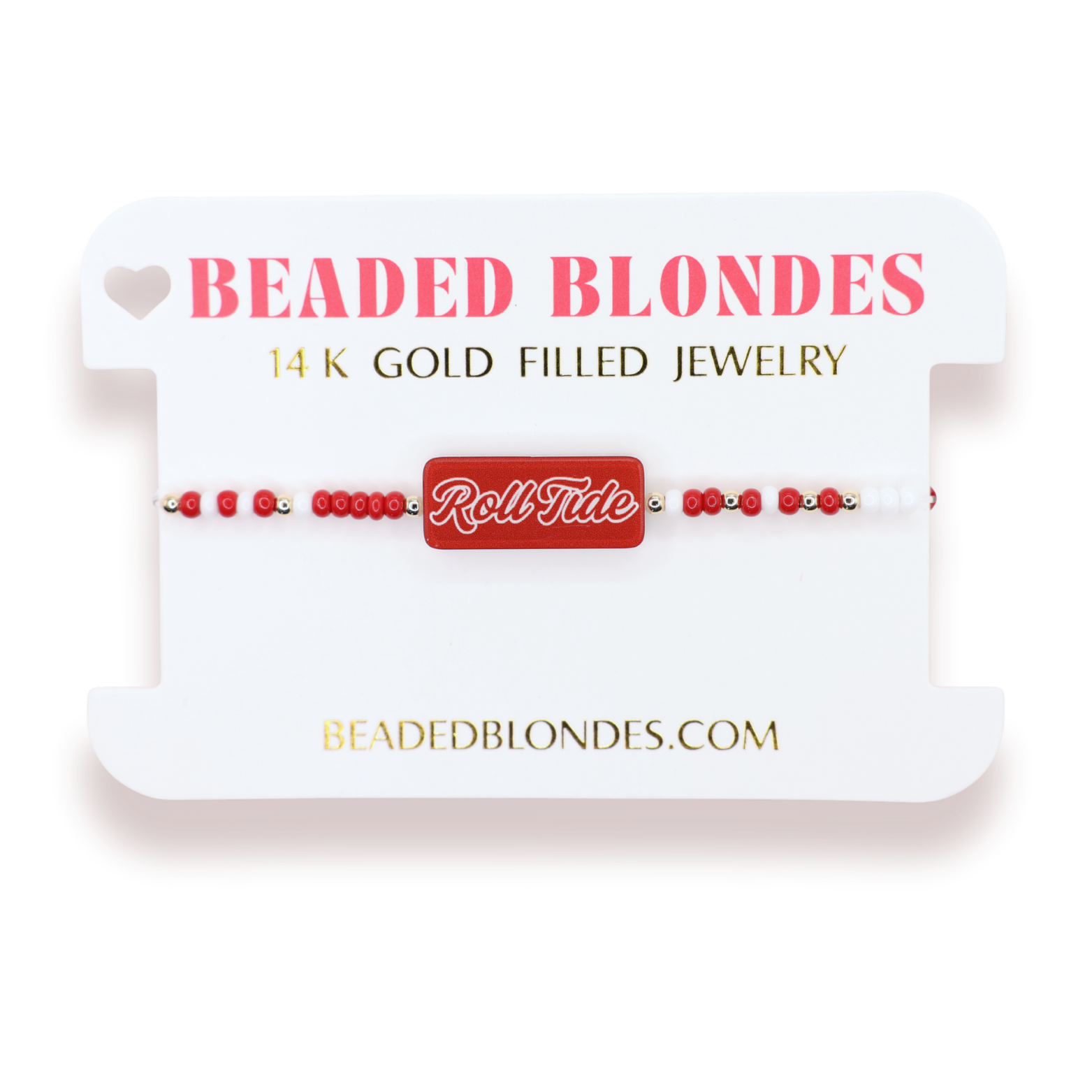Roll Tide Block Bracelet on Color