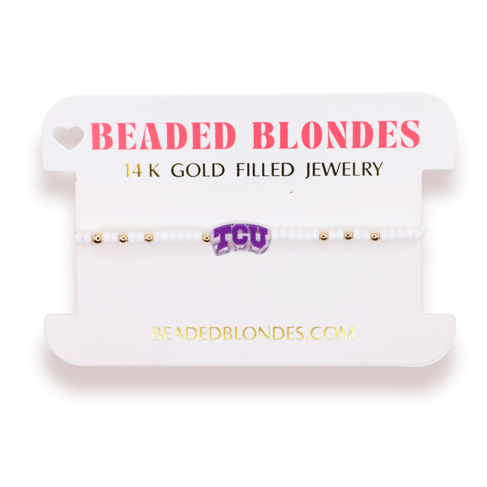 TCU Logo Bracelet on Color