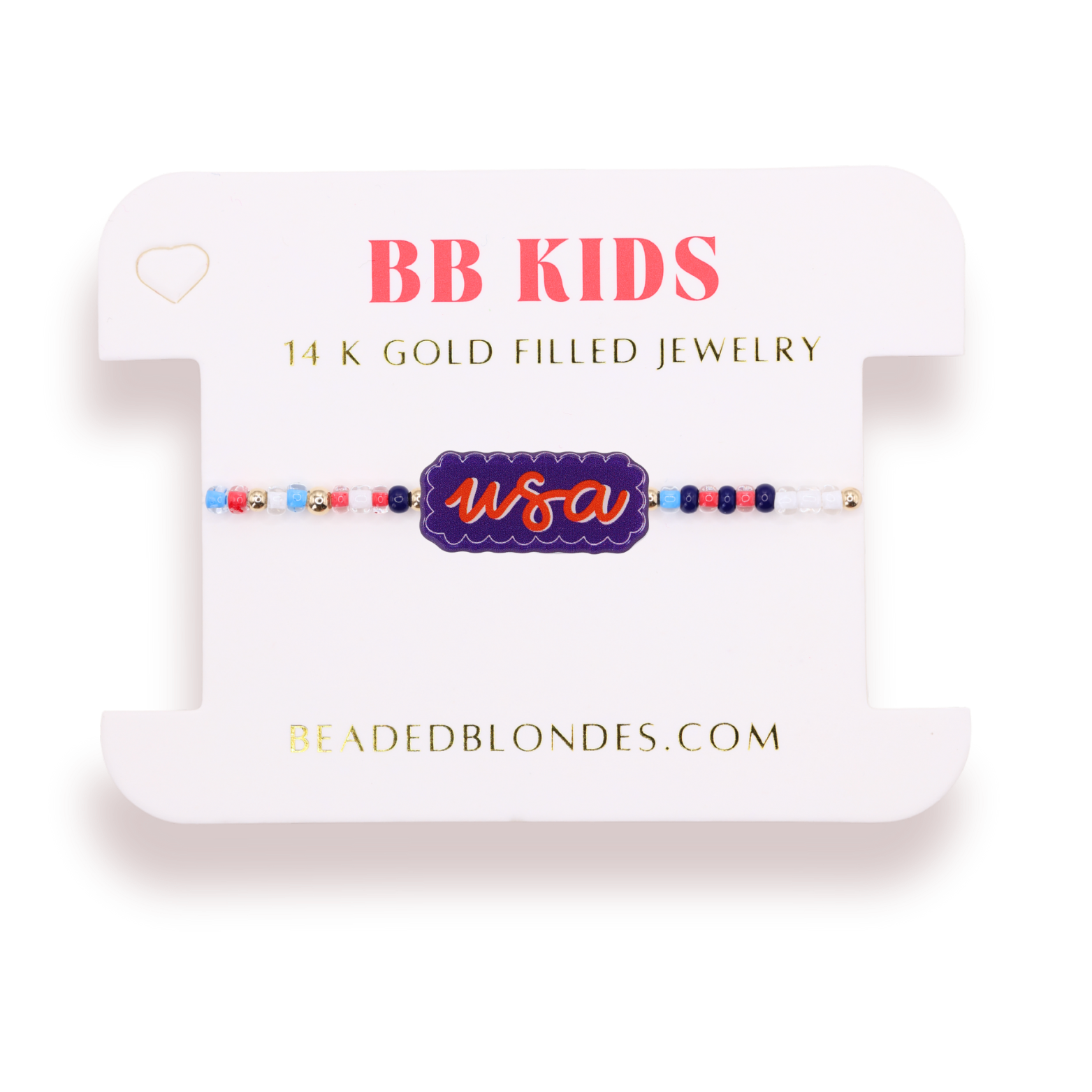 USA Bracelet on Color (Kids Size)