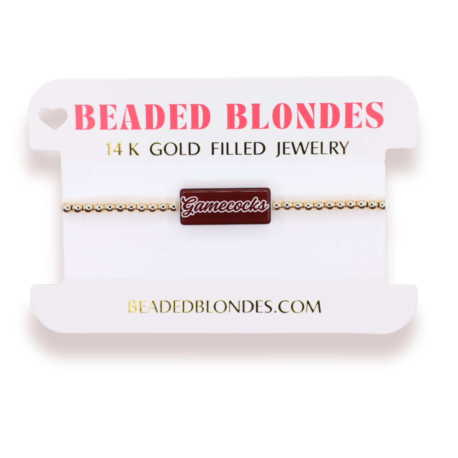Gamecocks Block Bracelet on Gold