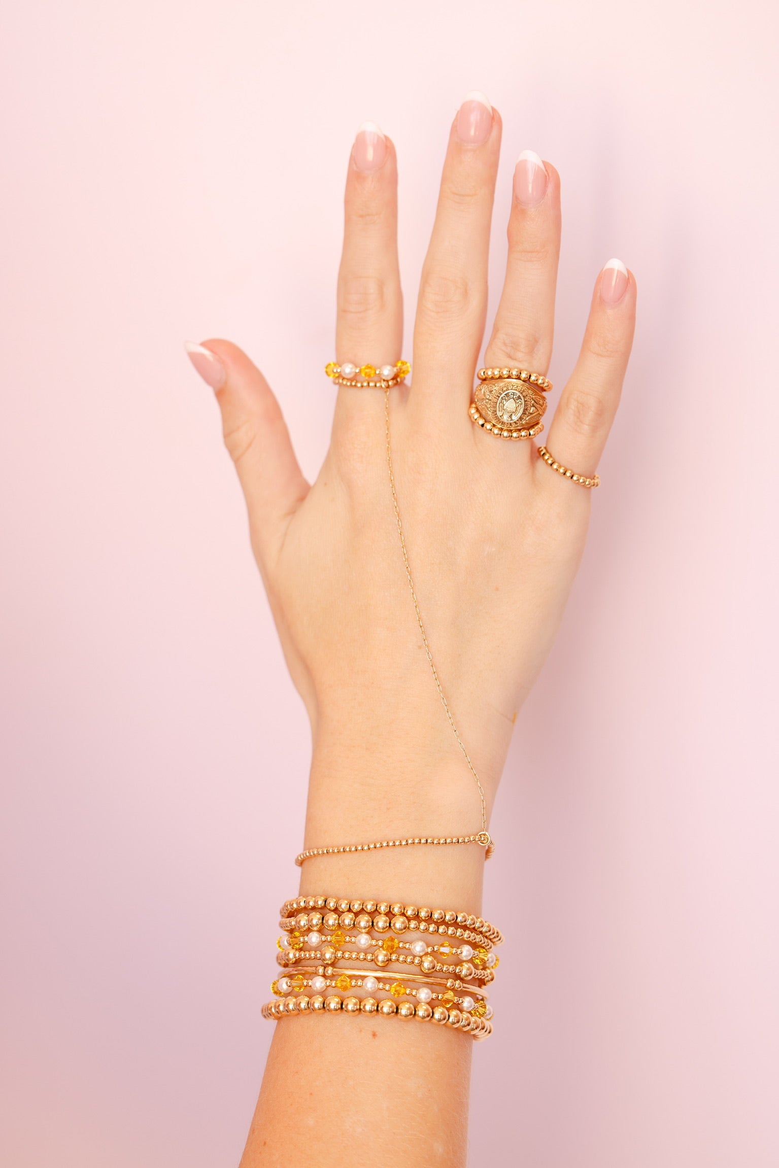 Yellow Pearl June Ring