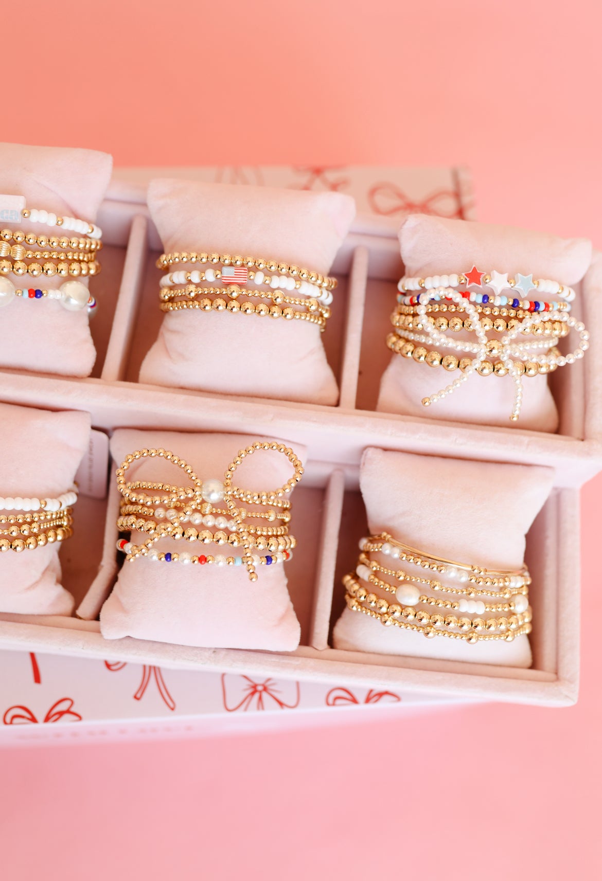 Star Sprinkle Pearl Bow Stack of 3