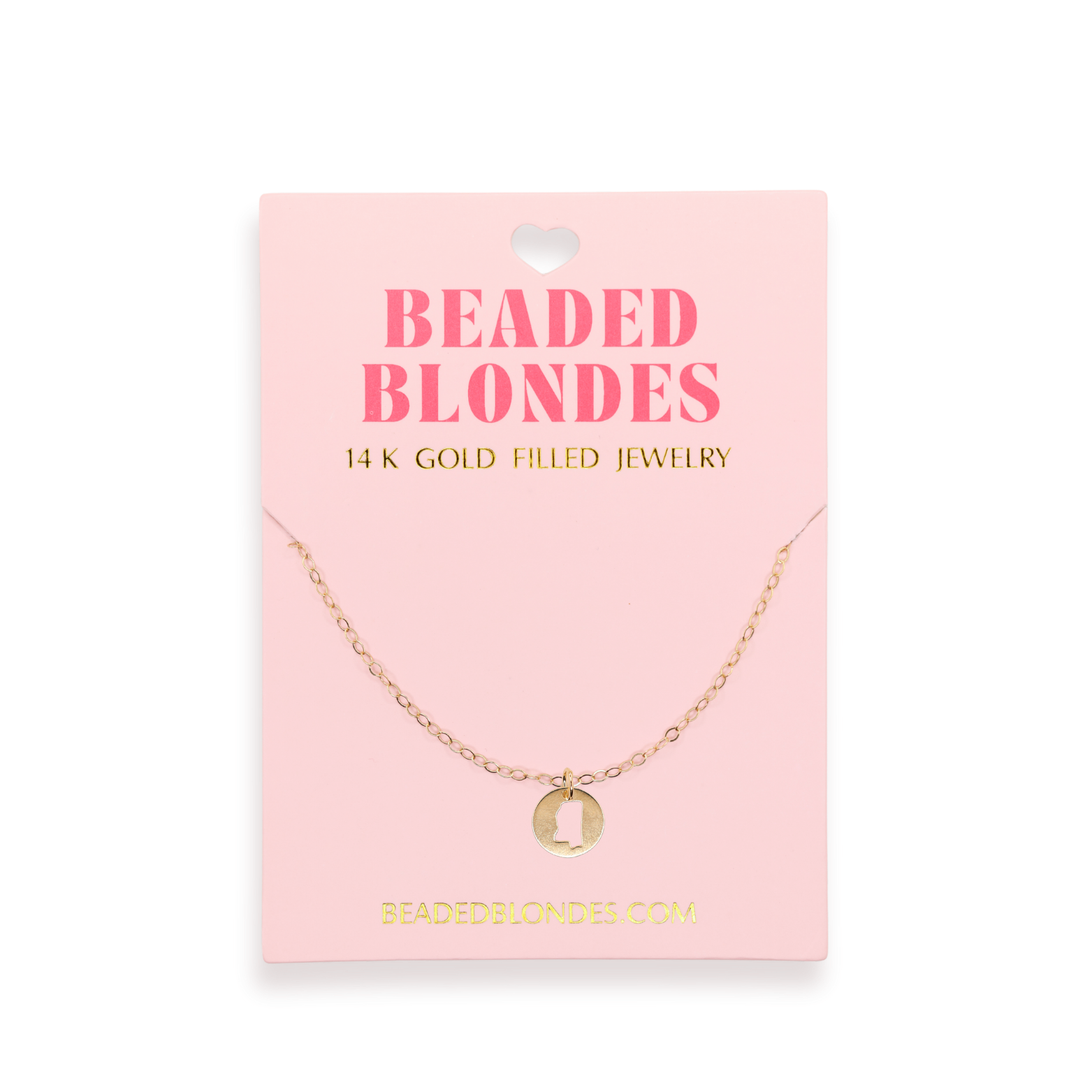 Mississippi State Cut Out Charm Necklace