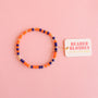 Navy & Orange Sprinkle Bracelet (Spring sale)