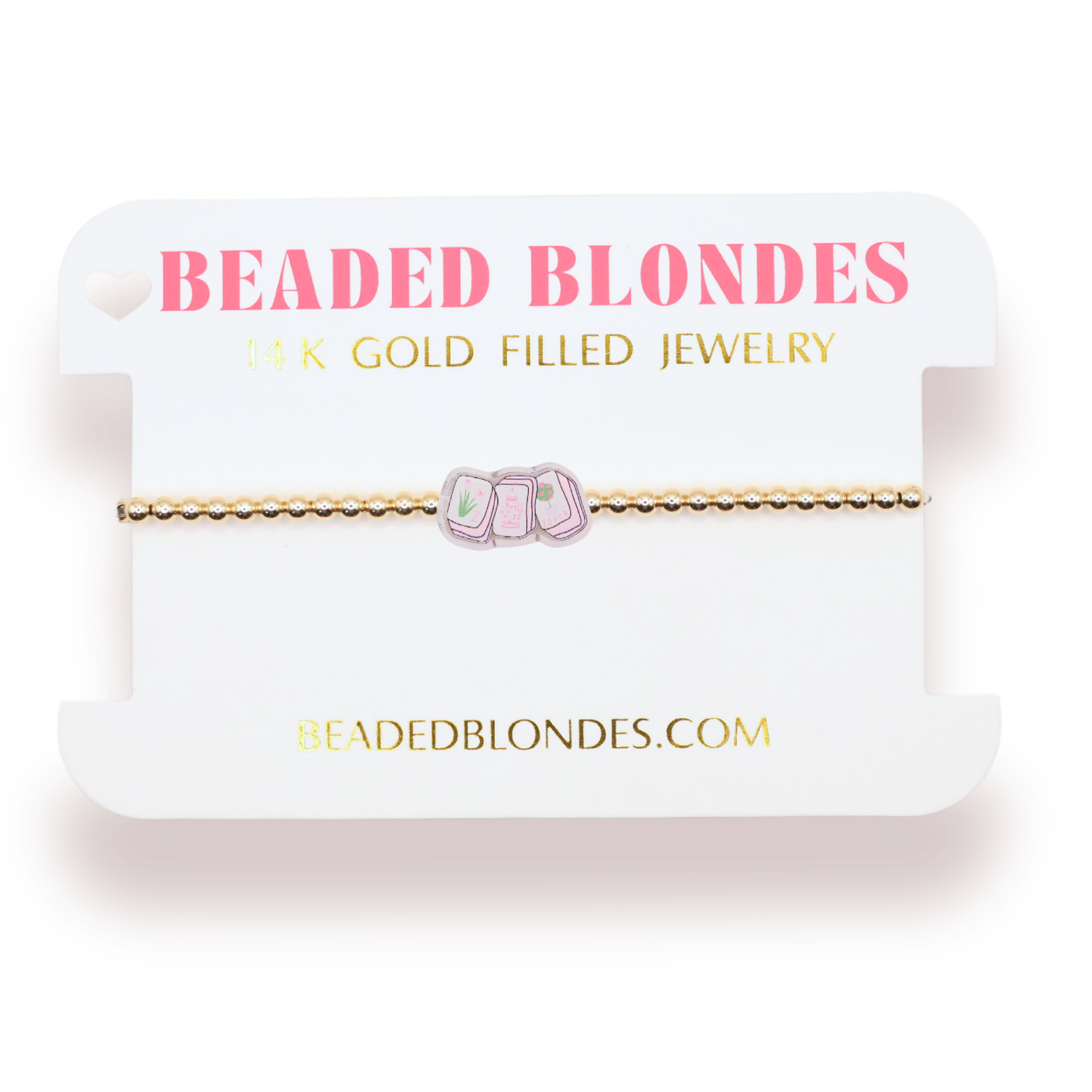 Mahjong Tile Bracelet on Gold