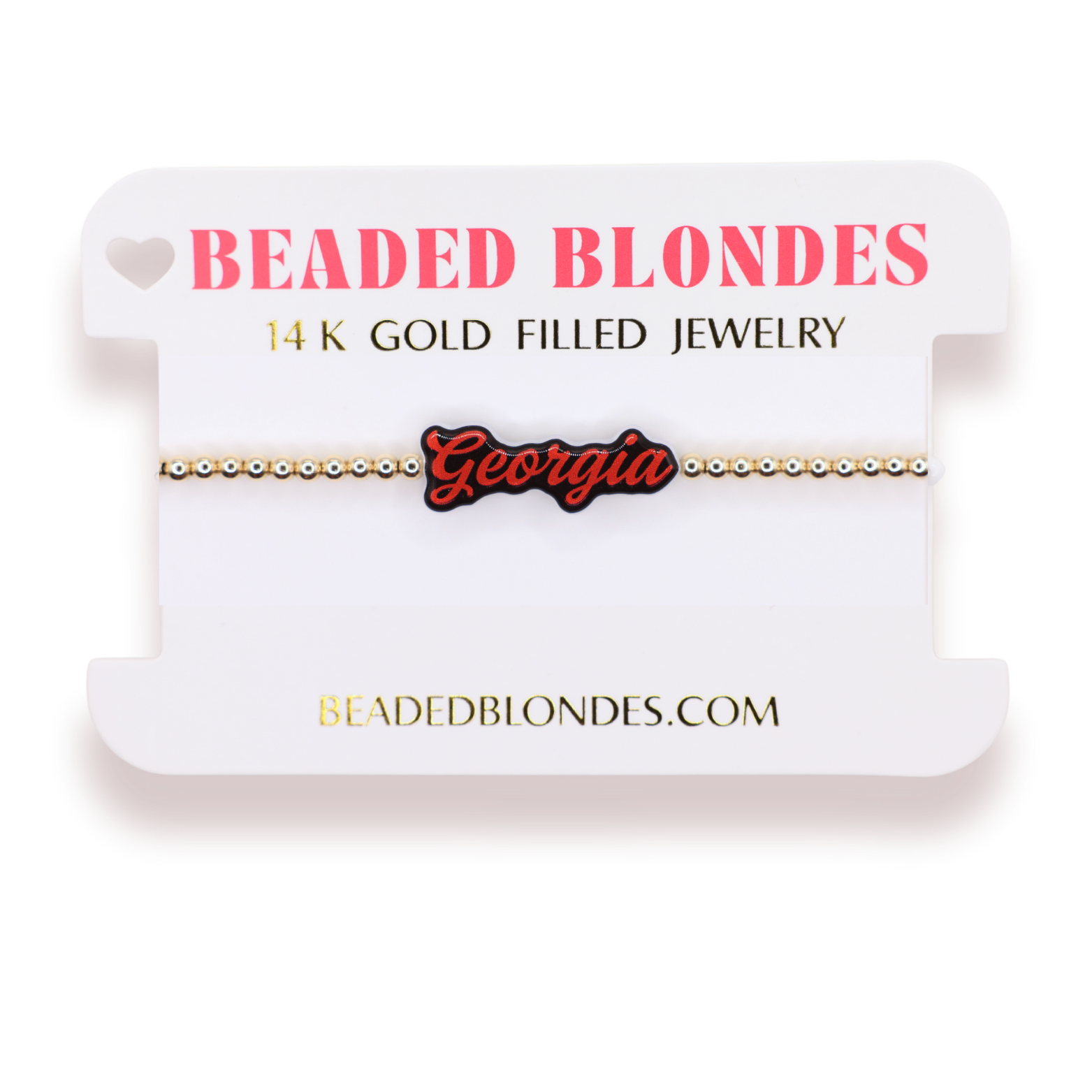 Georgia Word Bracelet on Gold