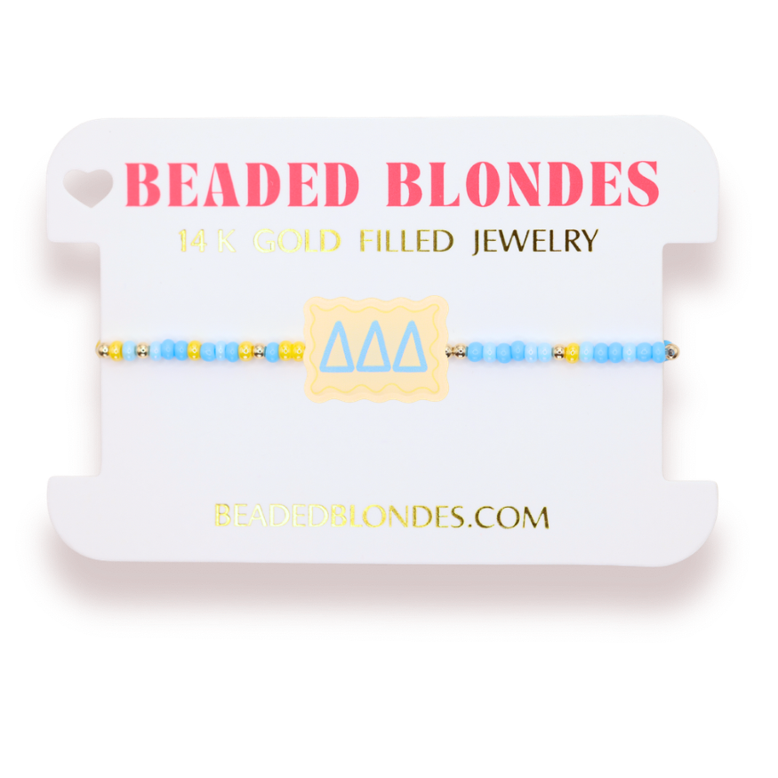 Tri Delta Block Bracelet on Color