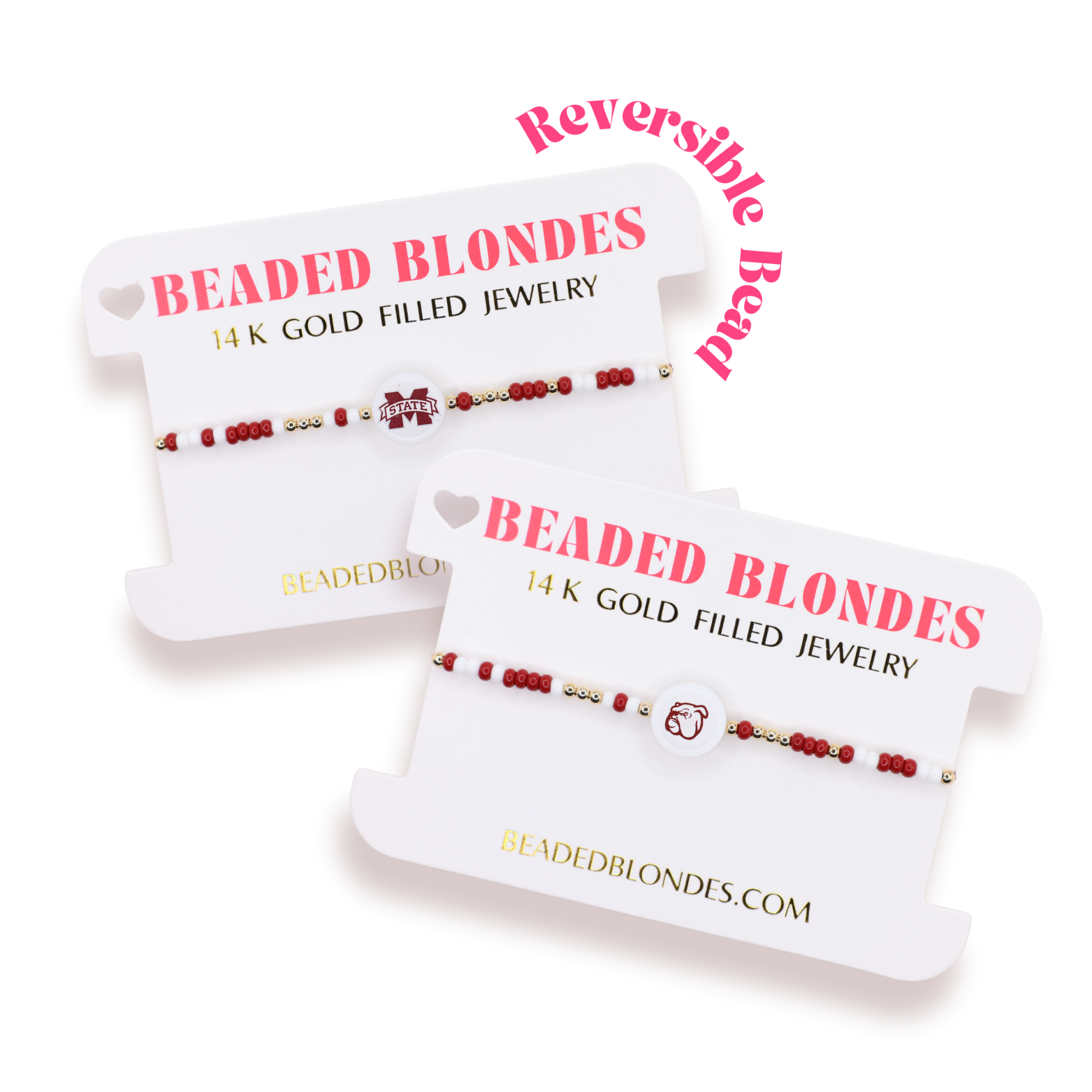 Mississippi State Logo Flip Bracelet on Color