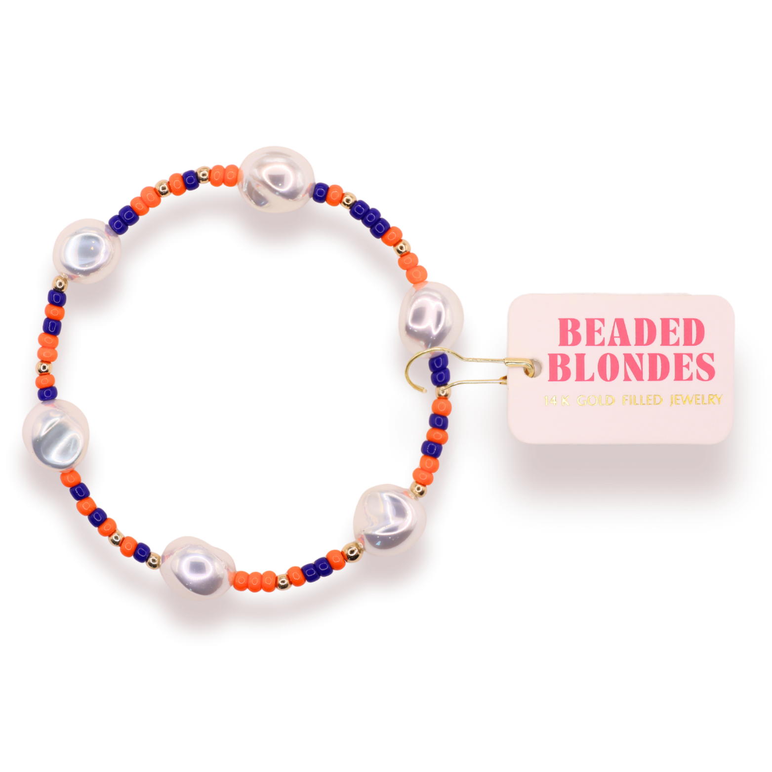 Cobalt Blue and Orange Sadie Sprinkle Bracelet