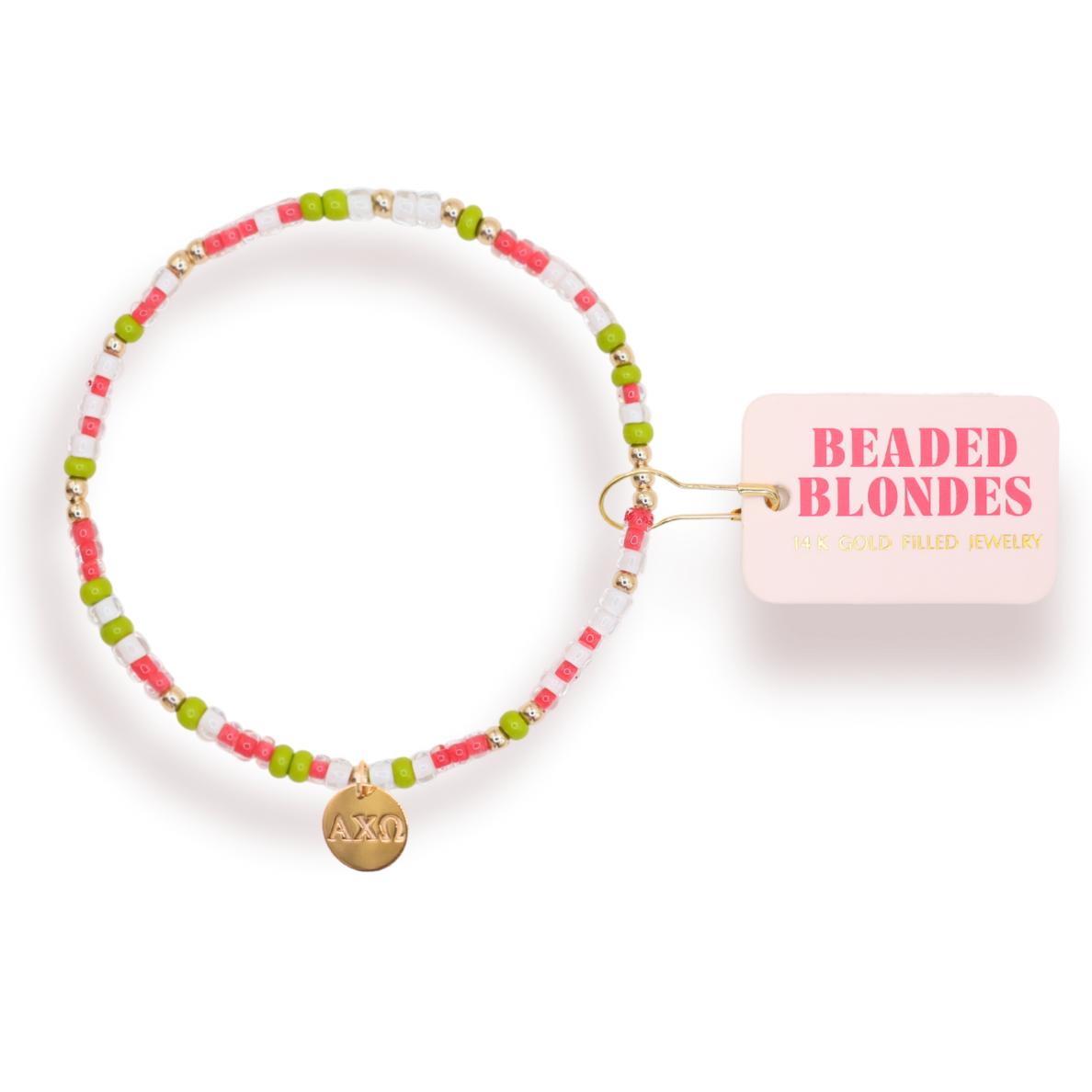 Alpha Chi Omega Sprinkle Charm Bracelet