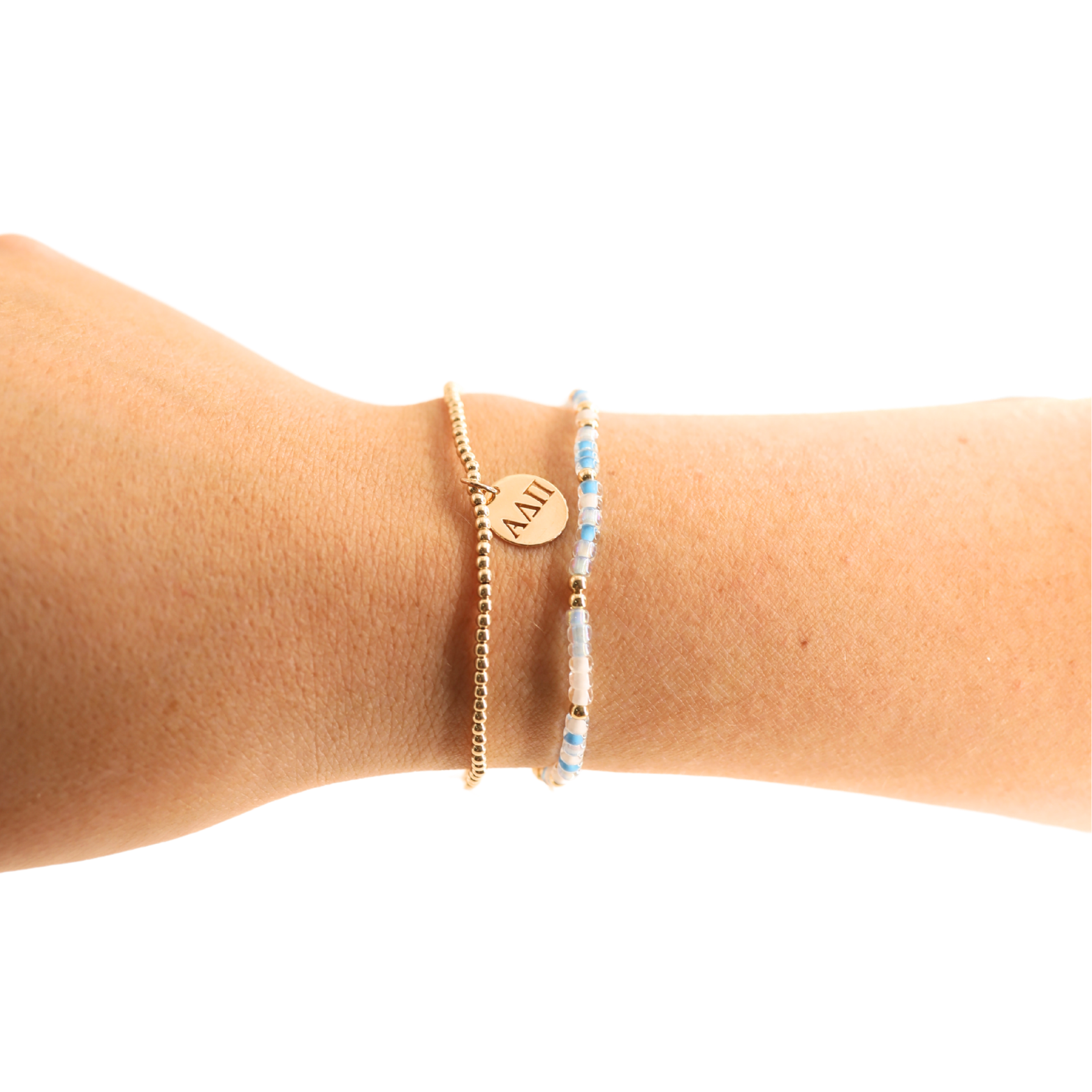 Alpha Delta Pi Sprinkle + Charm Bracelet Stack