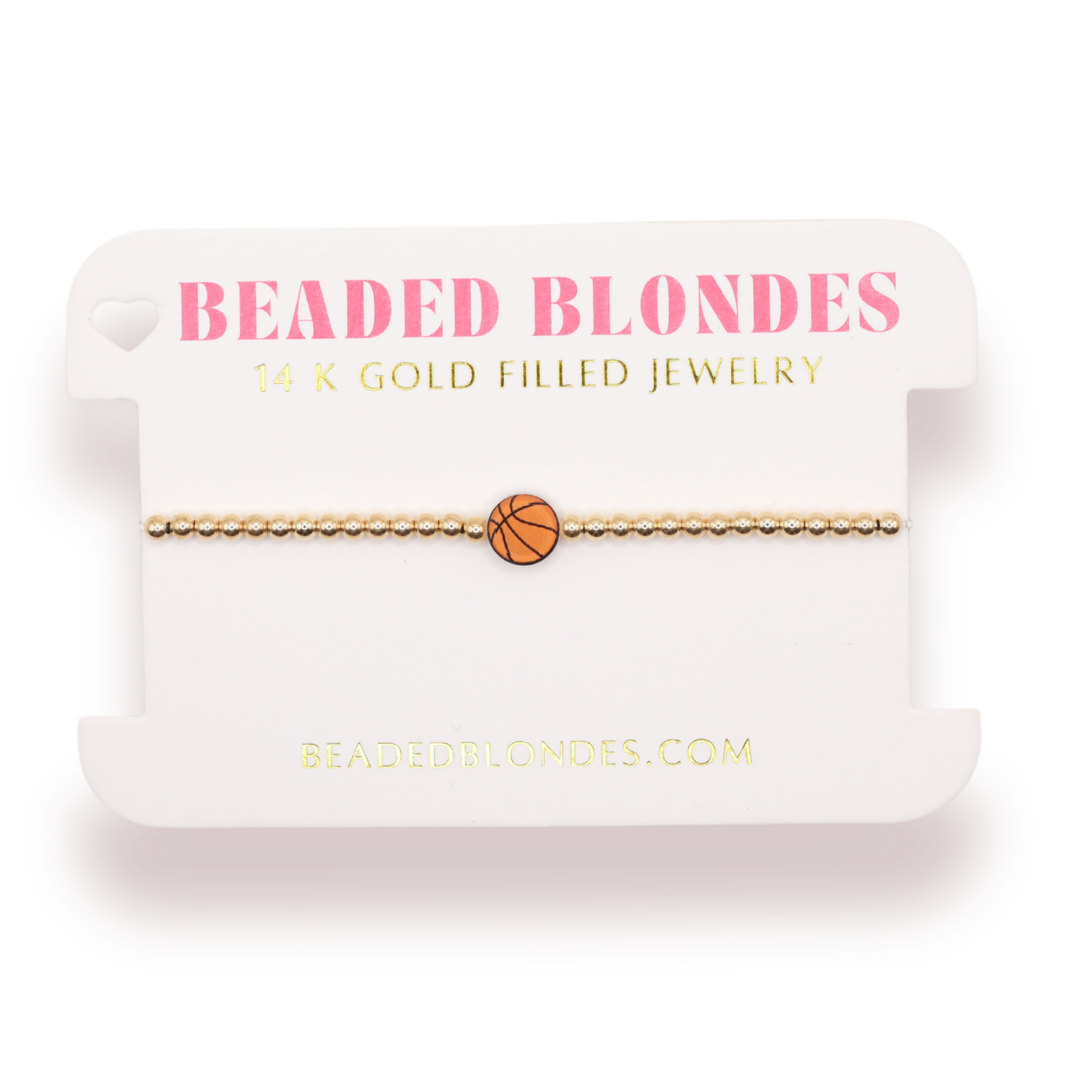Basketball Bracelet on Gold