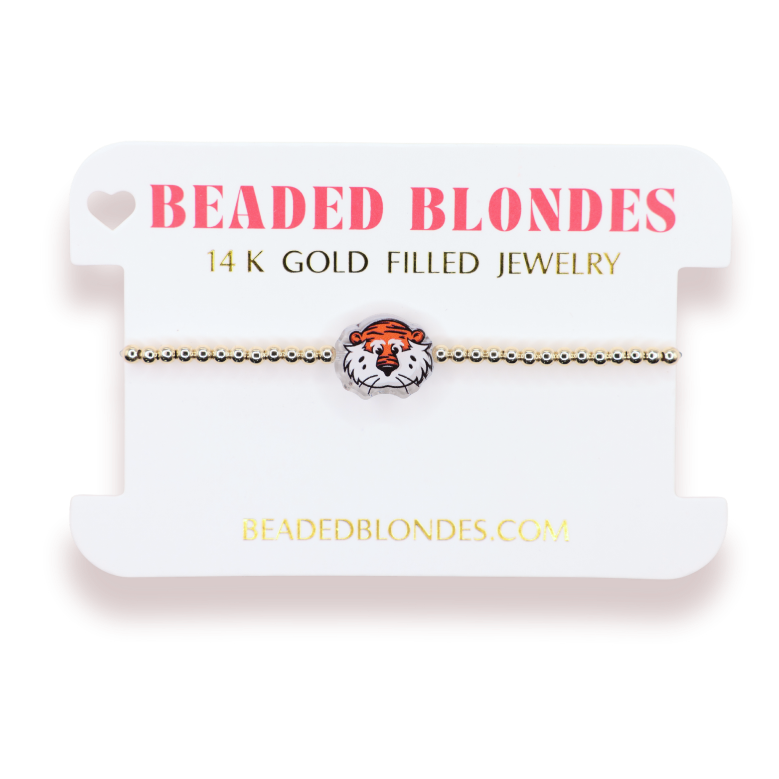 Aubie Mascot Bracelet on Gold