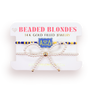 Alpha Xi Delta Block Bracelet + Pearl Bow Stack of 2