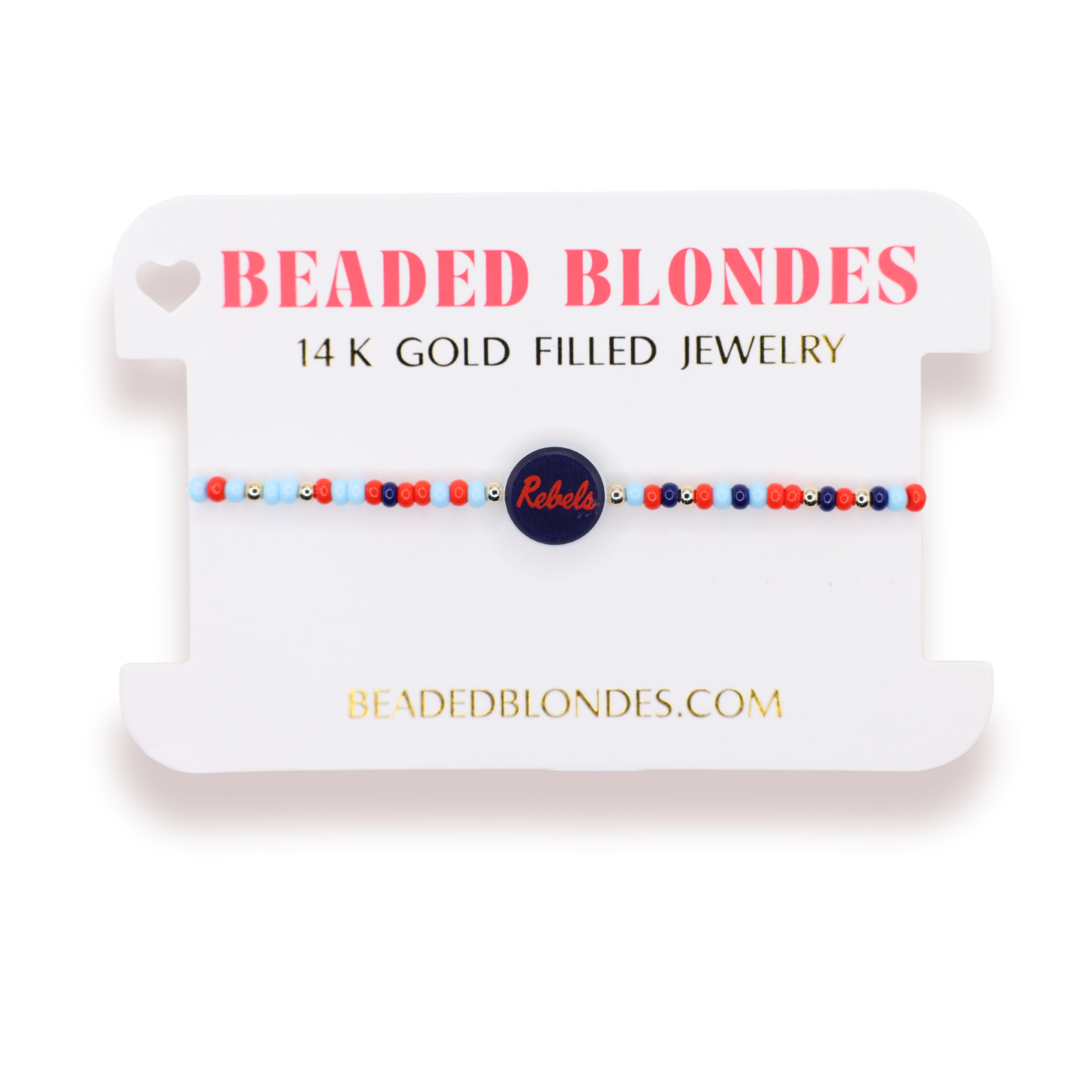 Ole Miss Logo Flip Bracelet on Color
