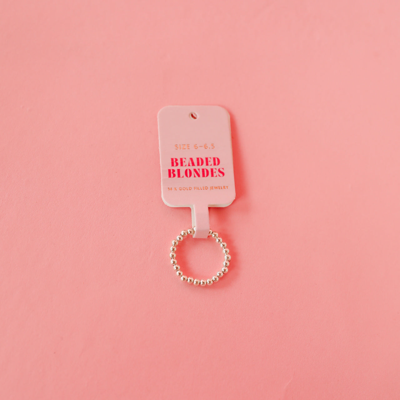 Ella 2.5MM Beaded Band Ring in Silver