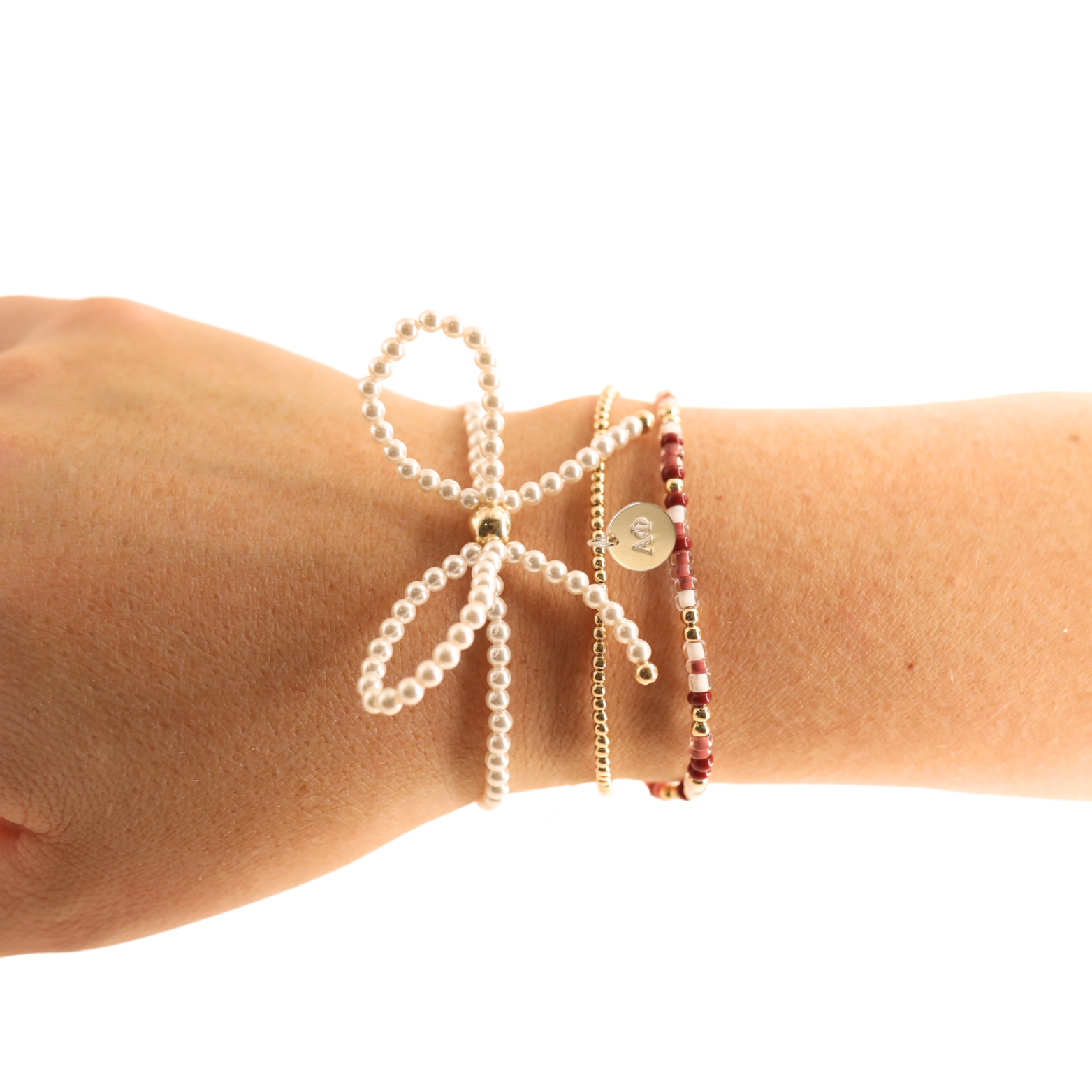 Alpha Phi Sprinkle + Charm Bracelet Stack