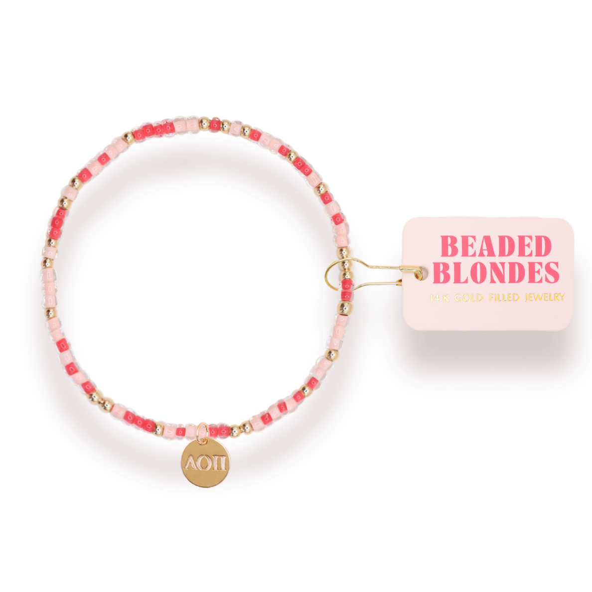 Alpha Omicron Pi Sprinkle Charm Bracelet