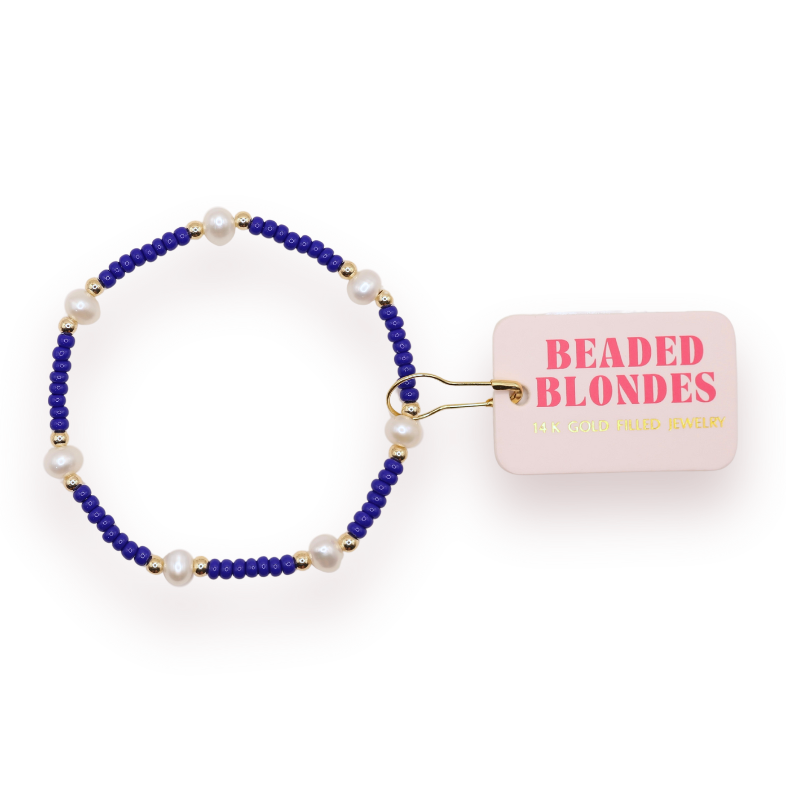 Cobalt Blue Pearl Bracelet