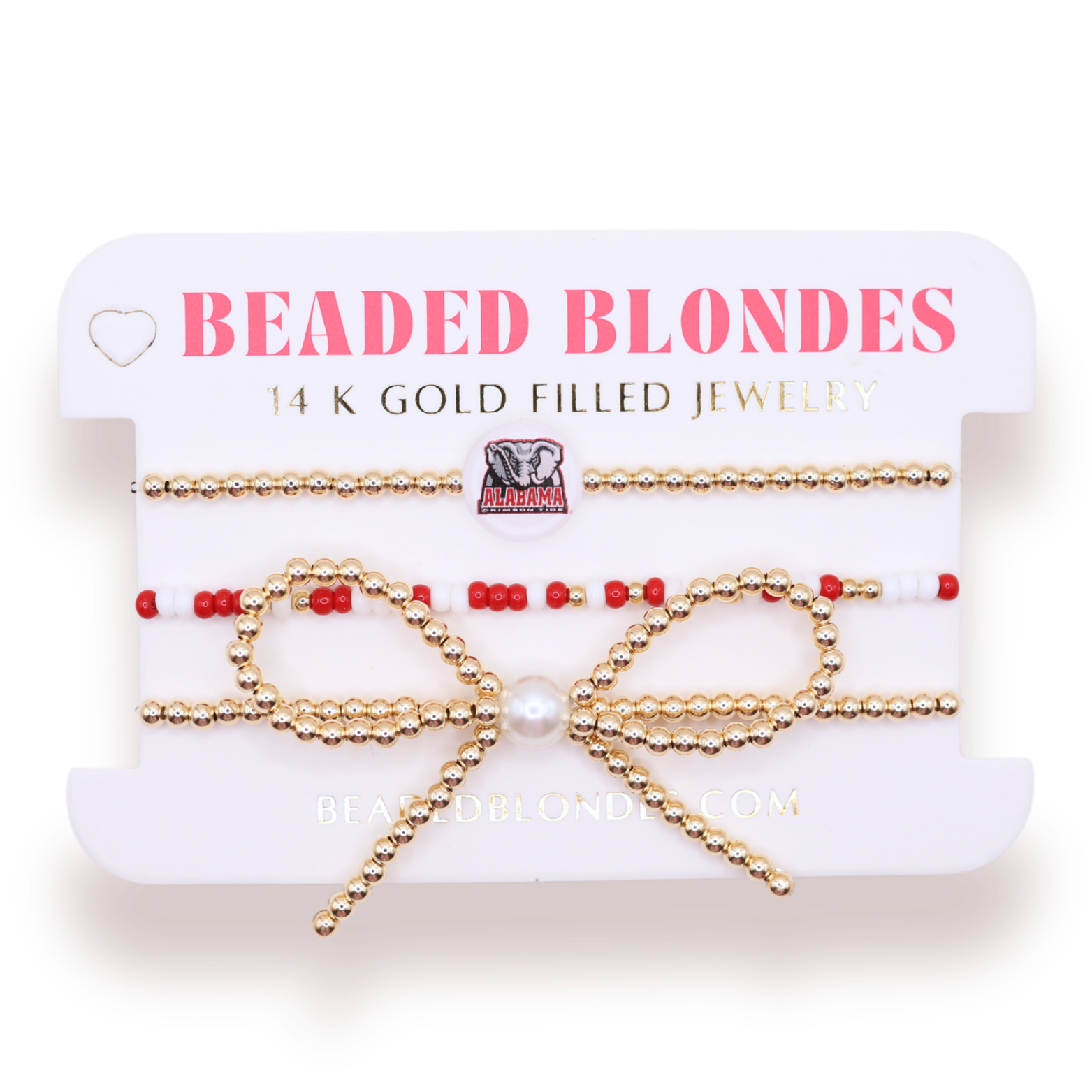 Alabama Logo Bow Stack of 3