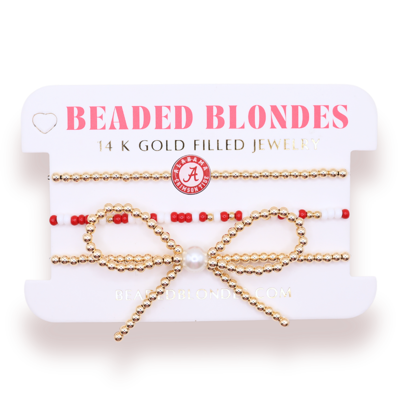 Alabama Logo Bow Stack of 3