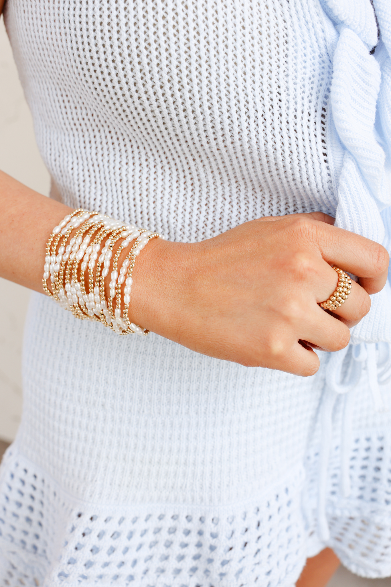 Alli Pearl Bracelet in Gold