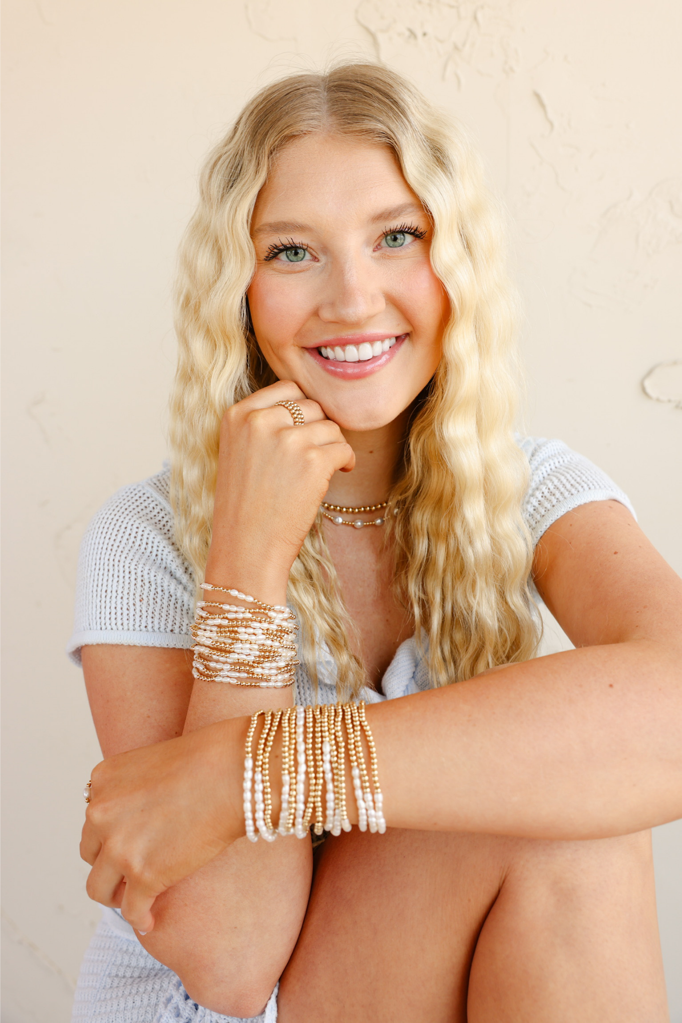 Alli Pearl Bracelet in Gold