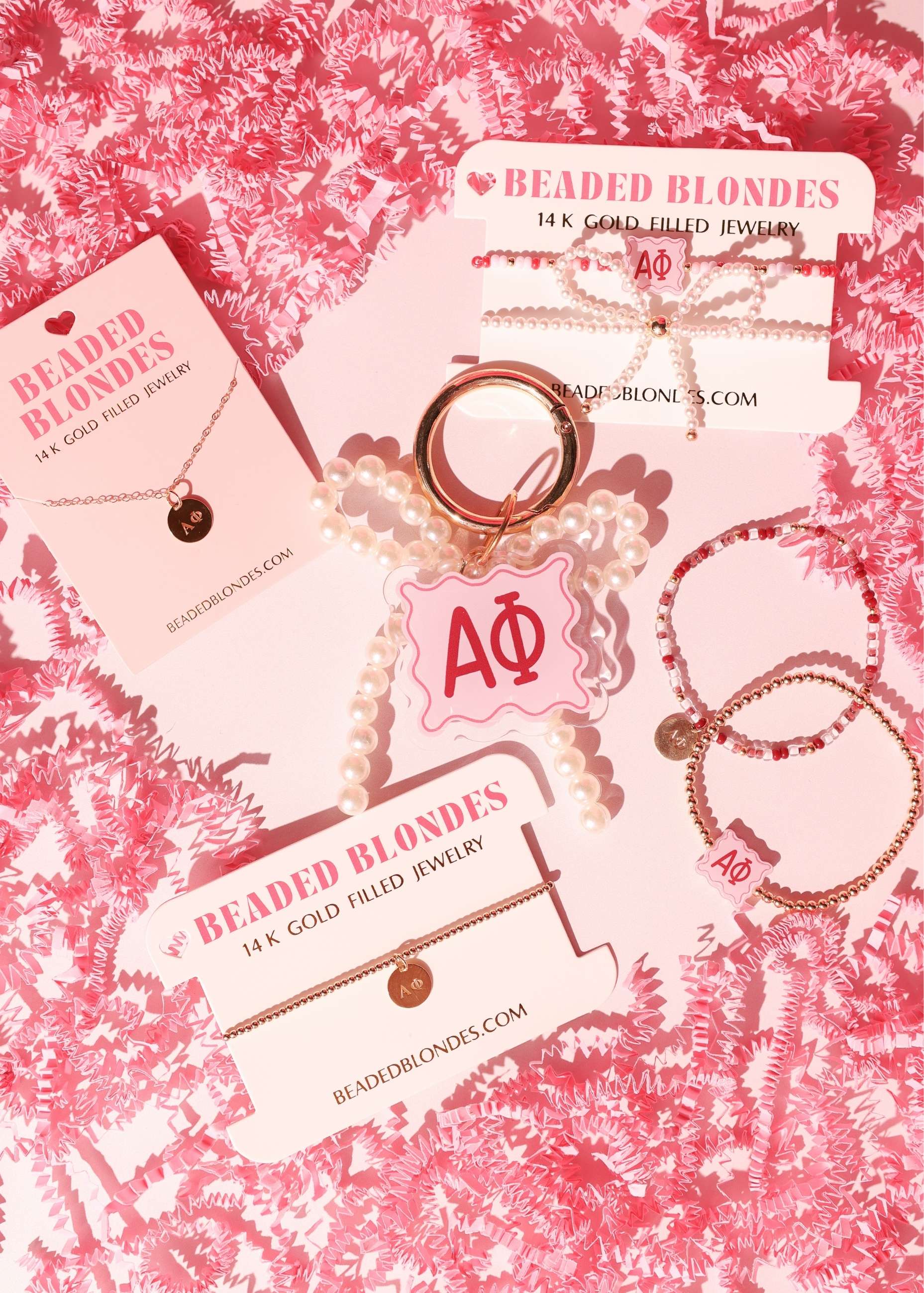 Alpha Phi Block Bracelet on Color