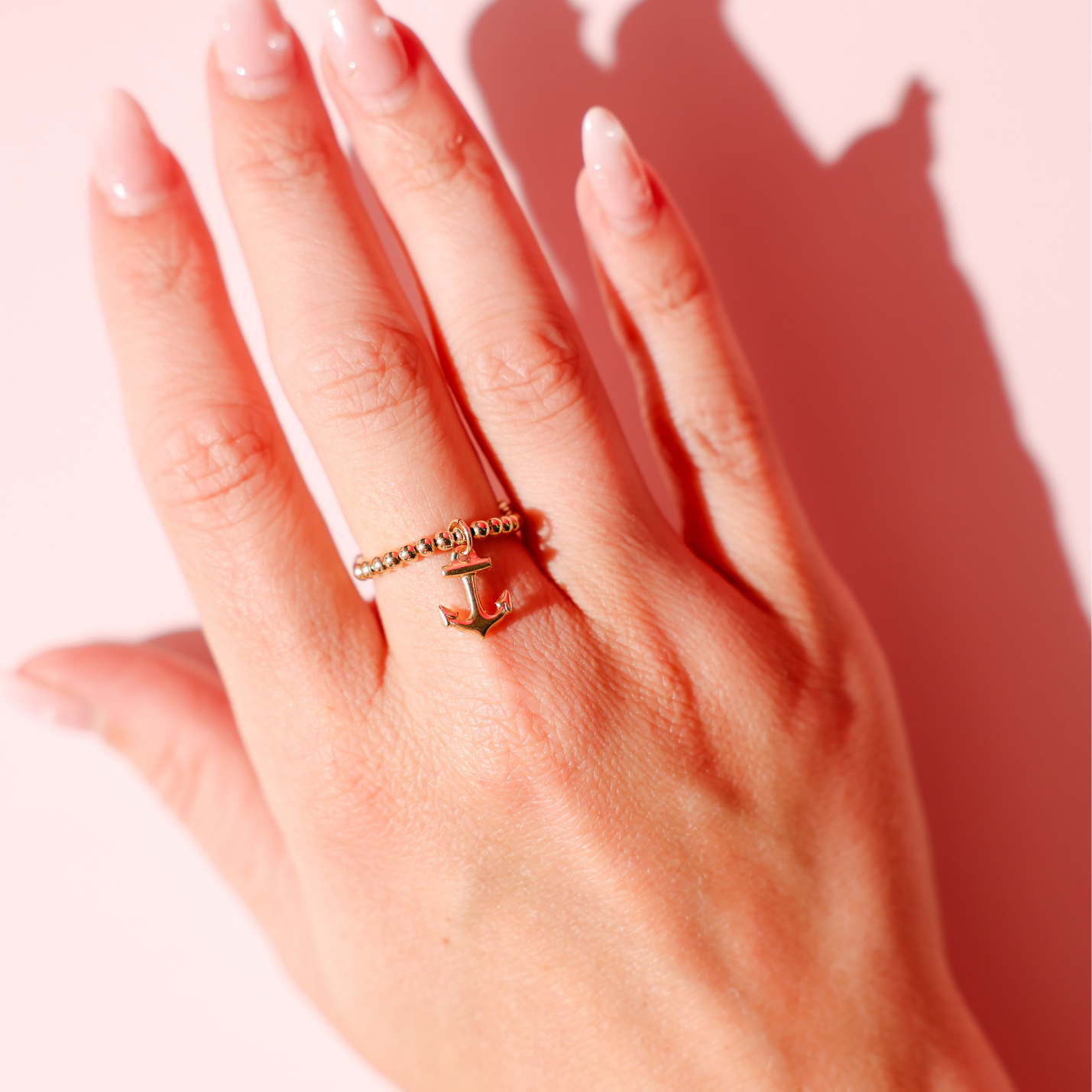 Anchor Charm Ring