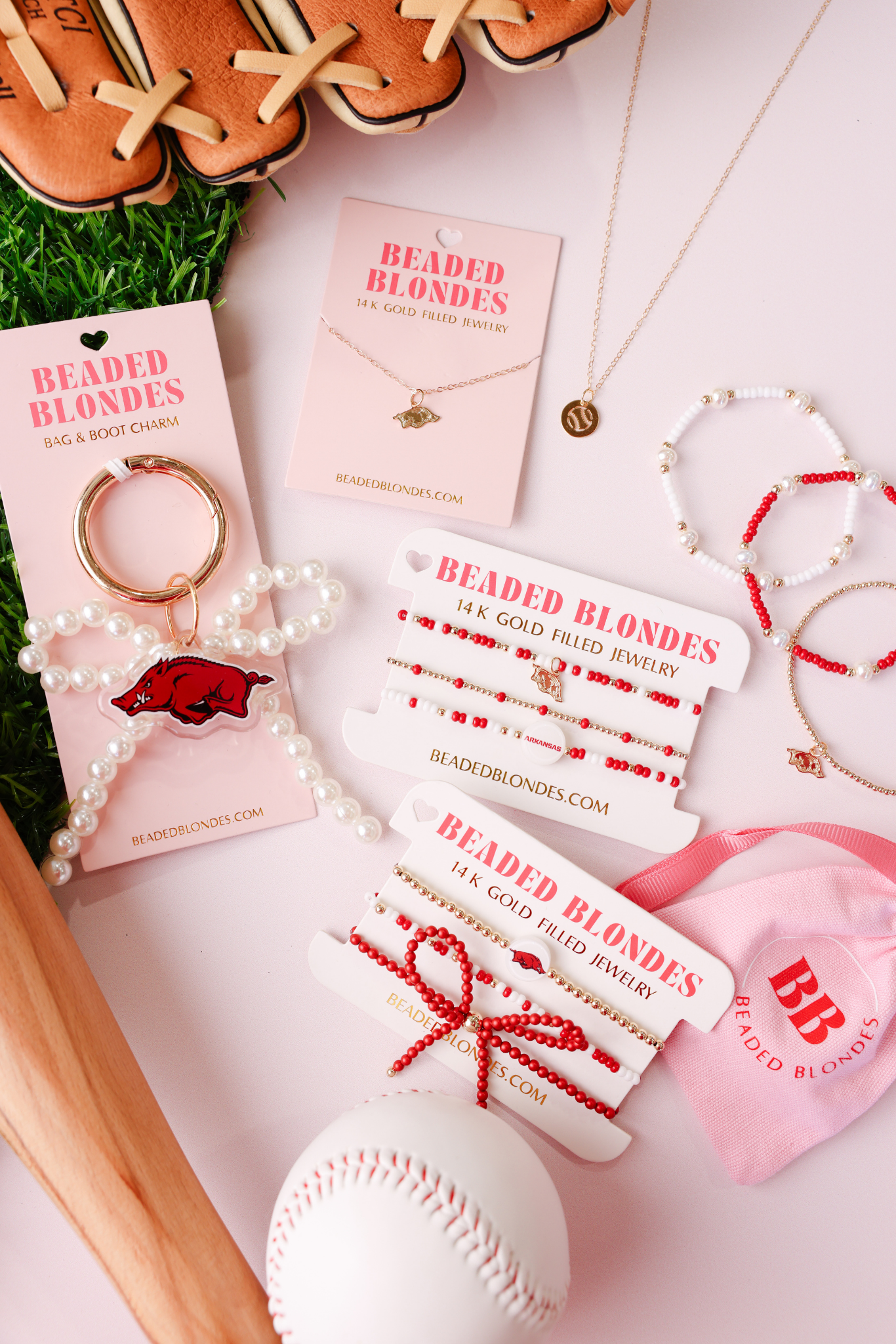 Arkansas Logo Charm Necklace