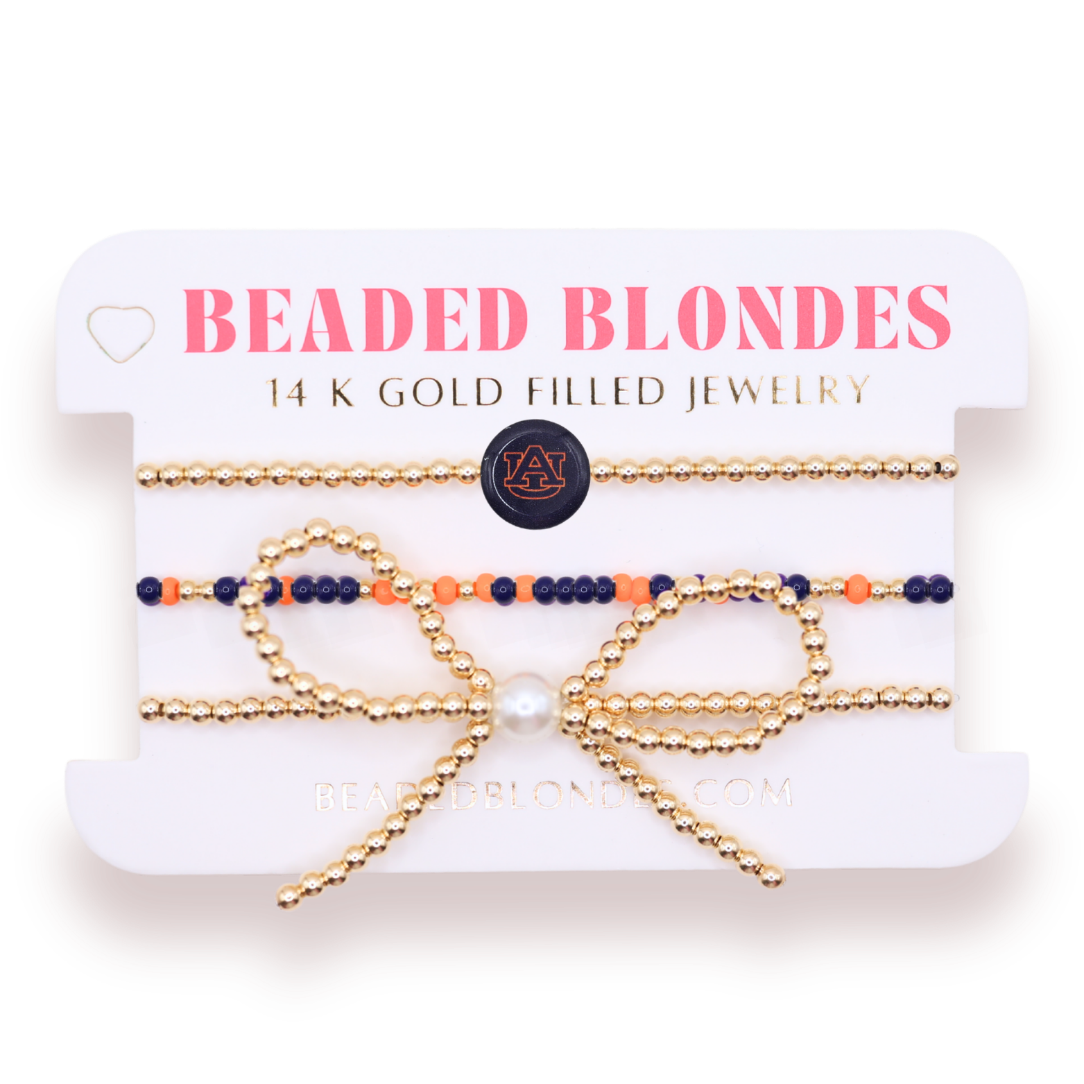 Auburn Logo Bow Stack of 3