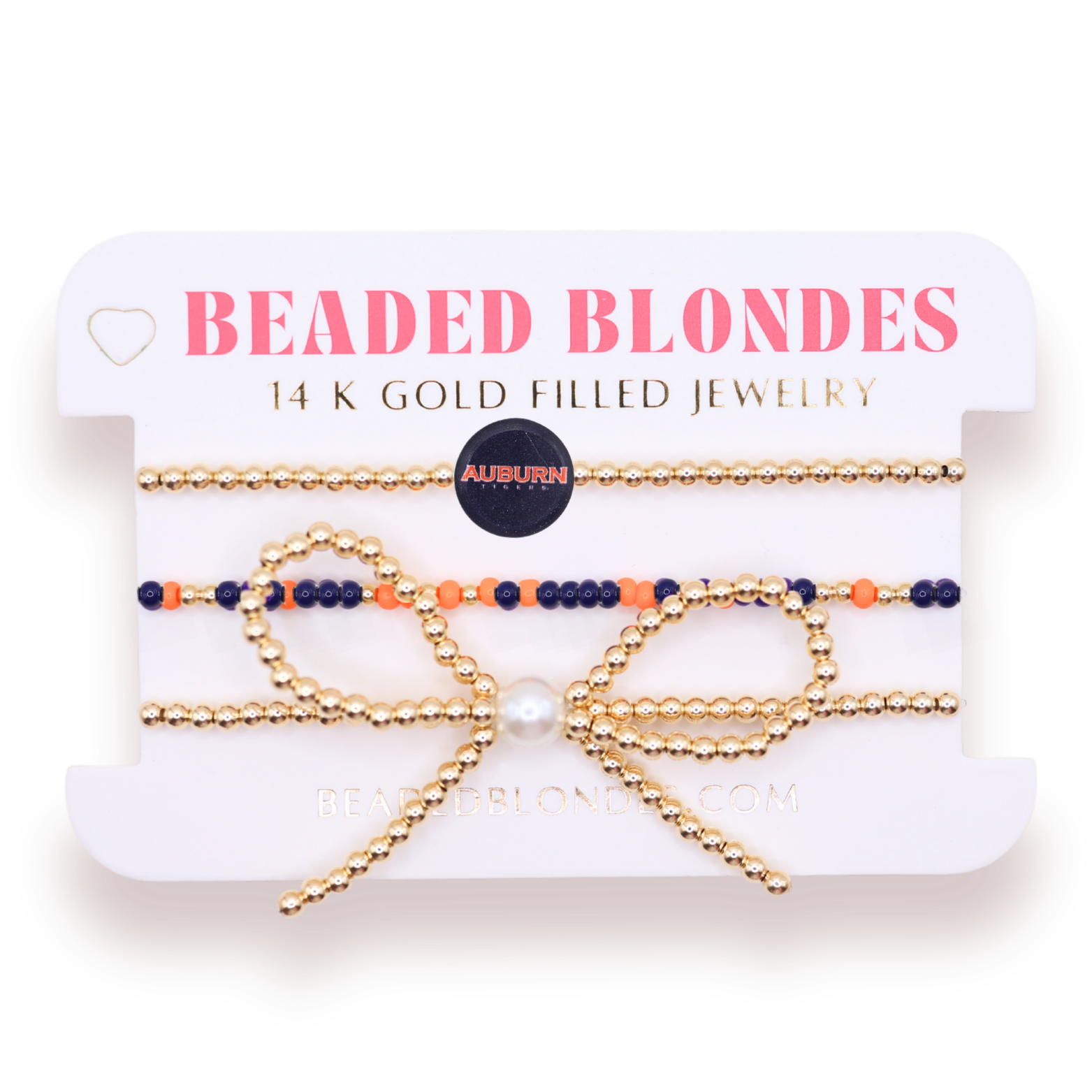 Auburn Logo Bow Stack of 3