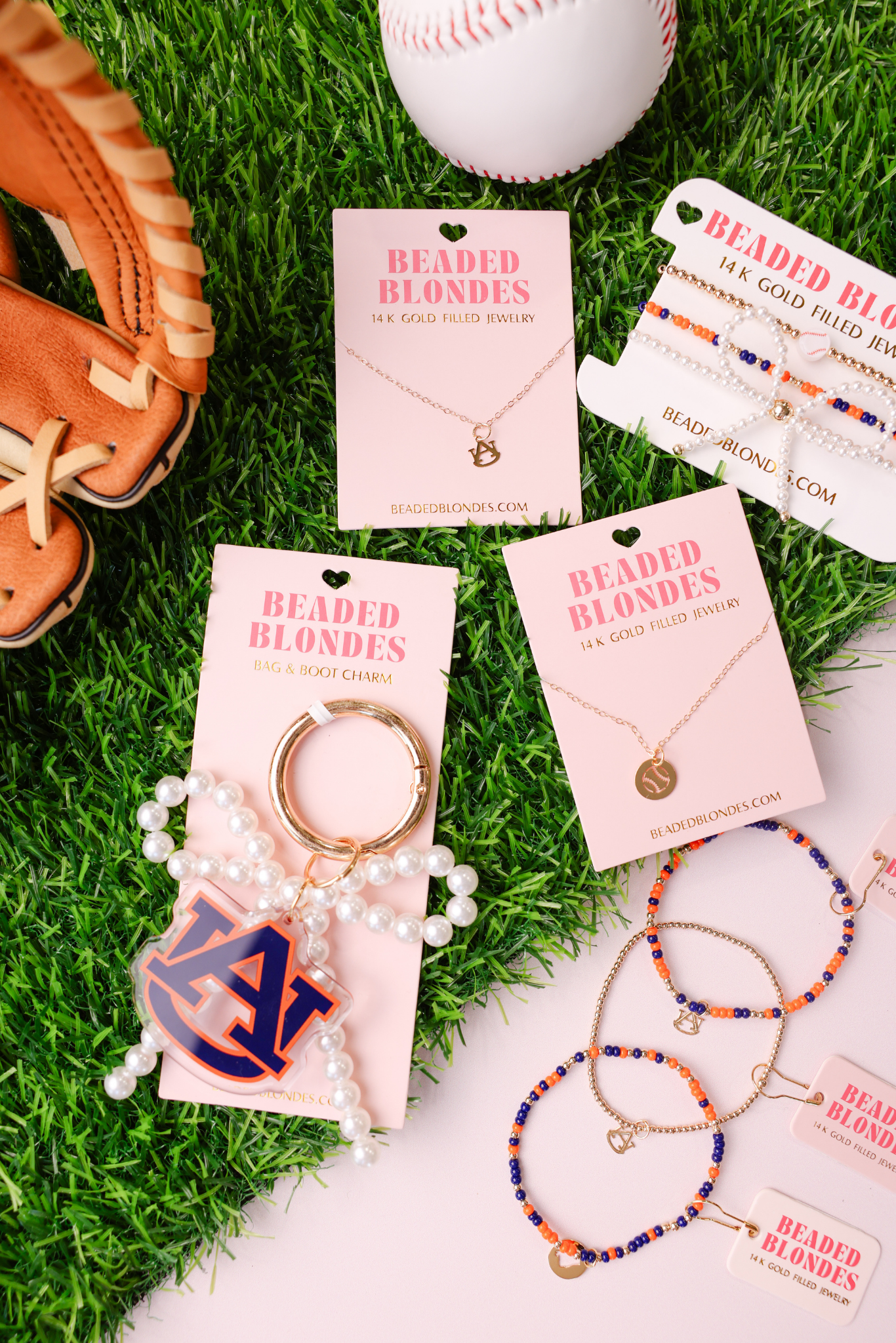 Auburn Logo Charm Bracelet on Color