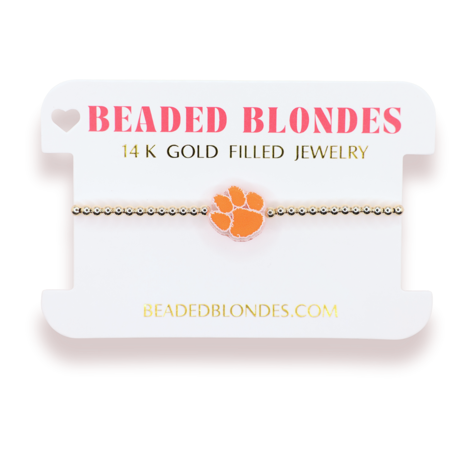 Clemson Logo Bracelet on Gold