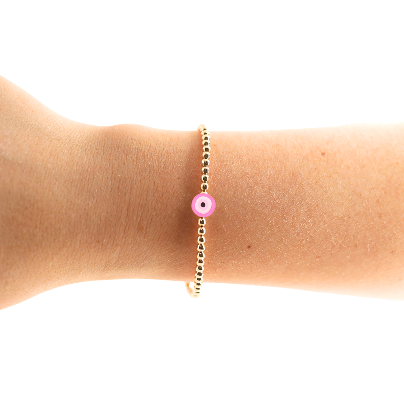 Pink Evil Eye Bracelet