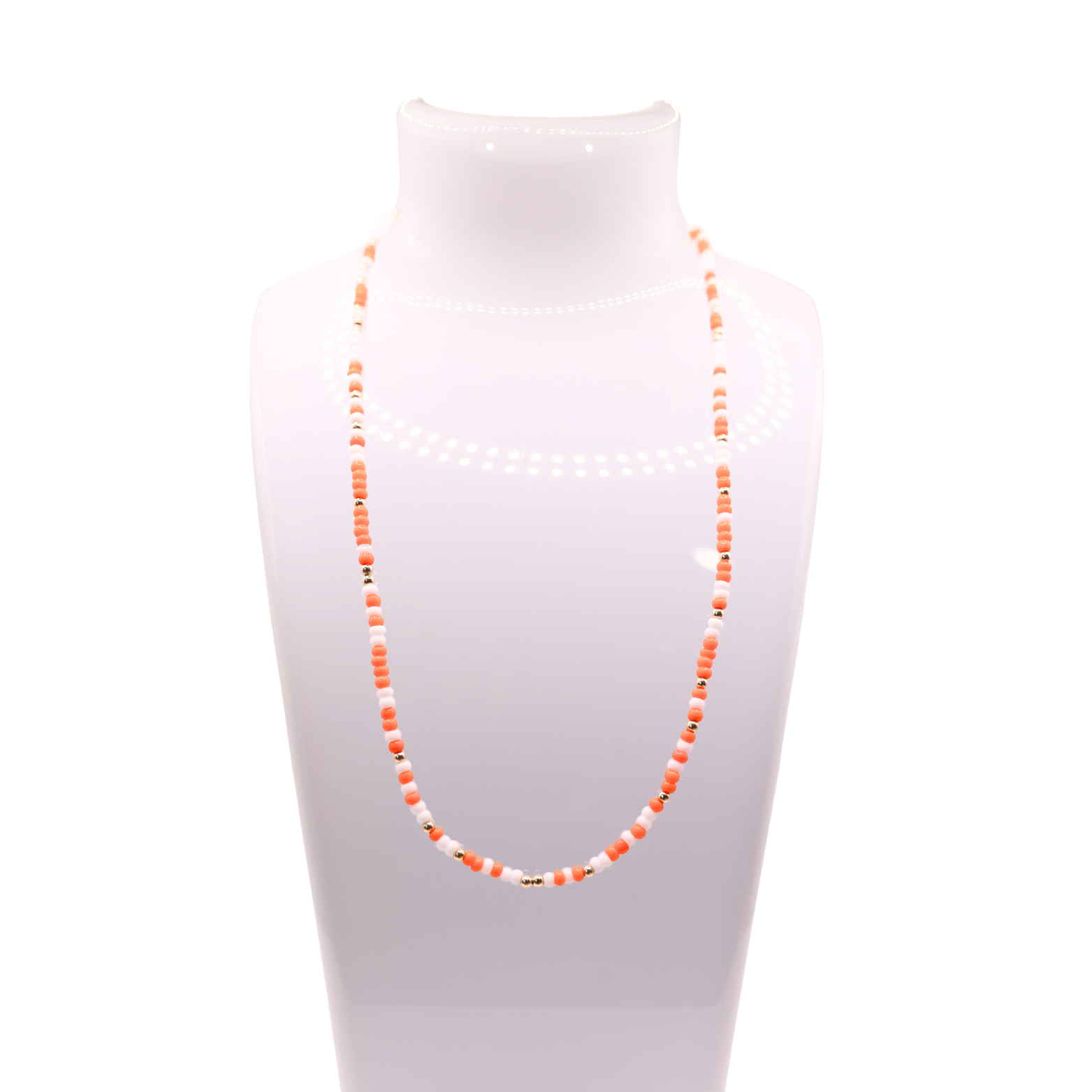 Orange & White Sprinkle Necklace
