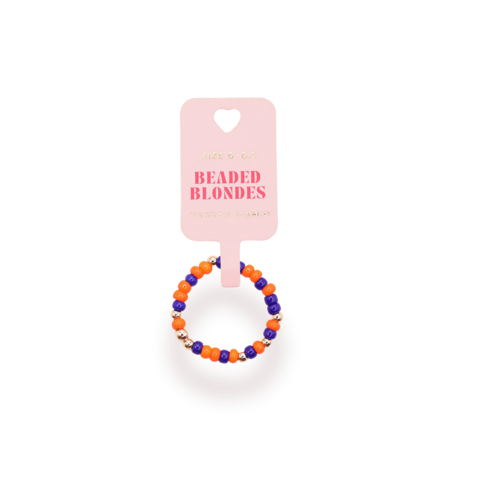 Cobalt Blue & Orange Sprinkle Ring