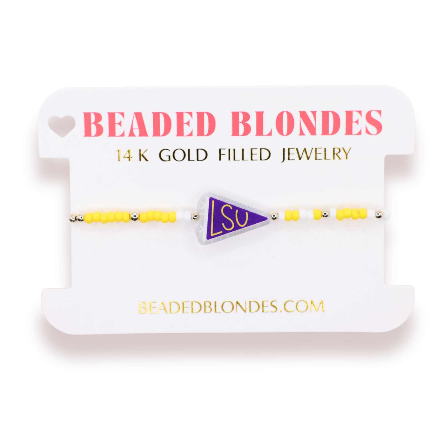 LSU Flag Bracelet on Color