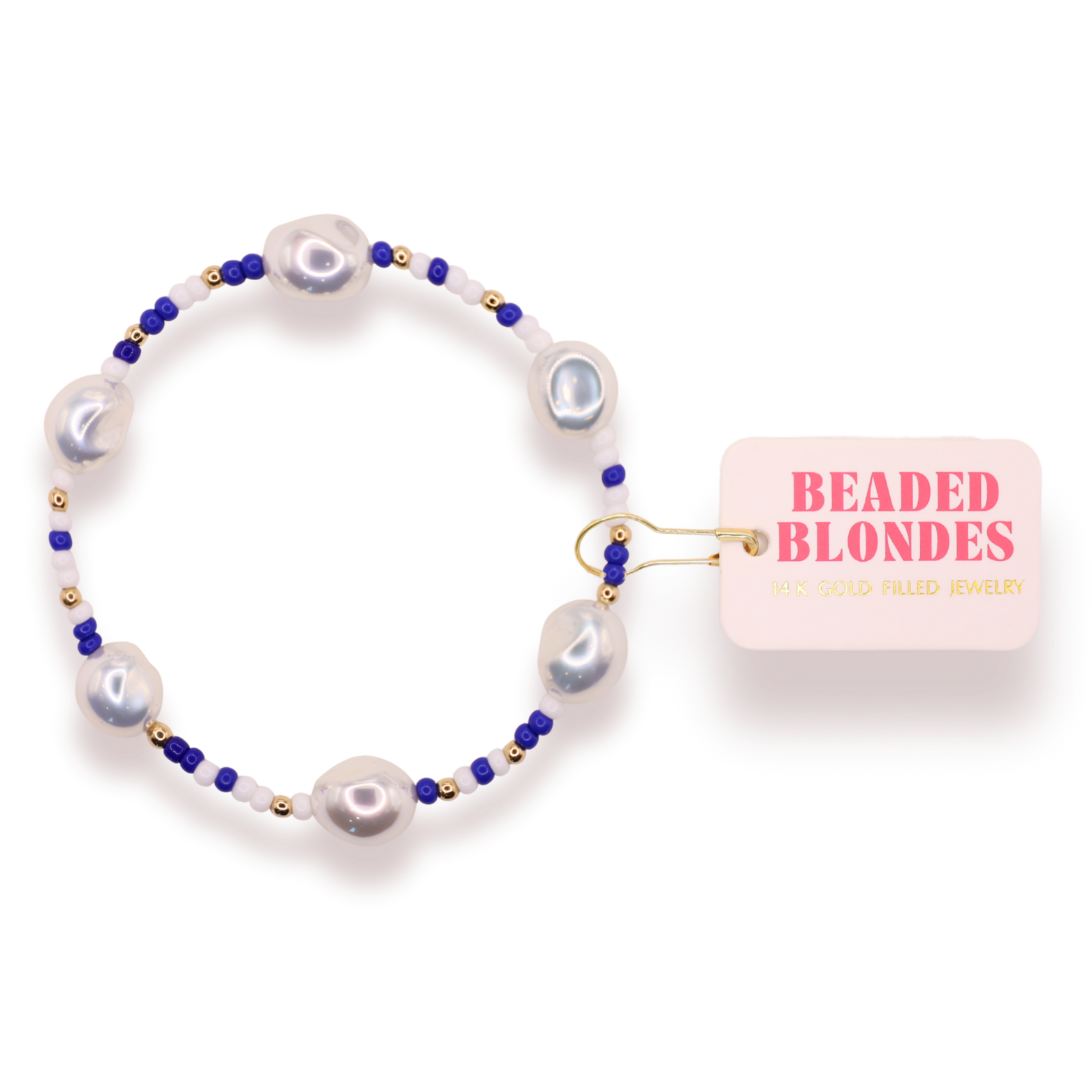 Cobalt Blue and White Sadie Sprinkle Bracelet