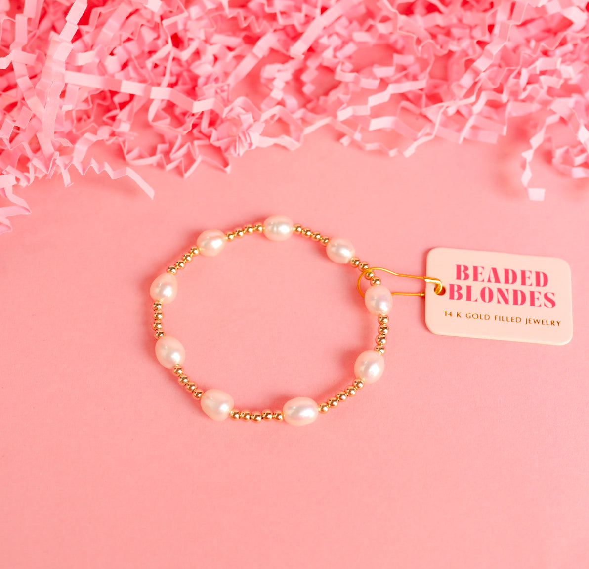 Ellie Pearl Bracelet in Gold
