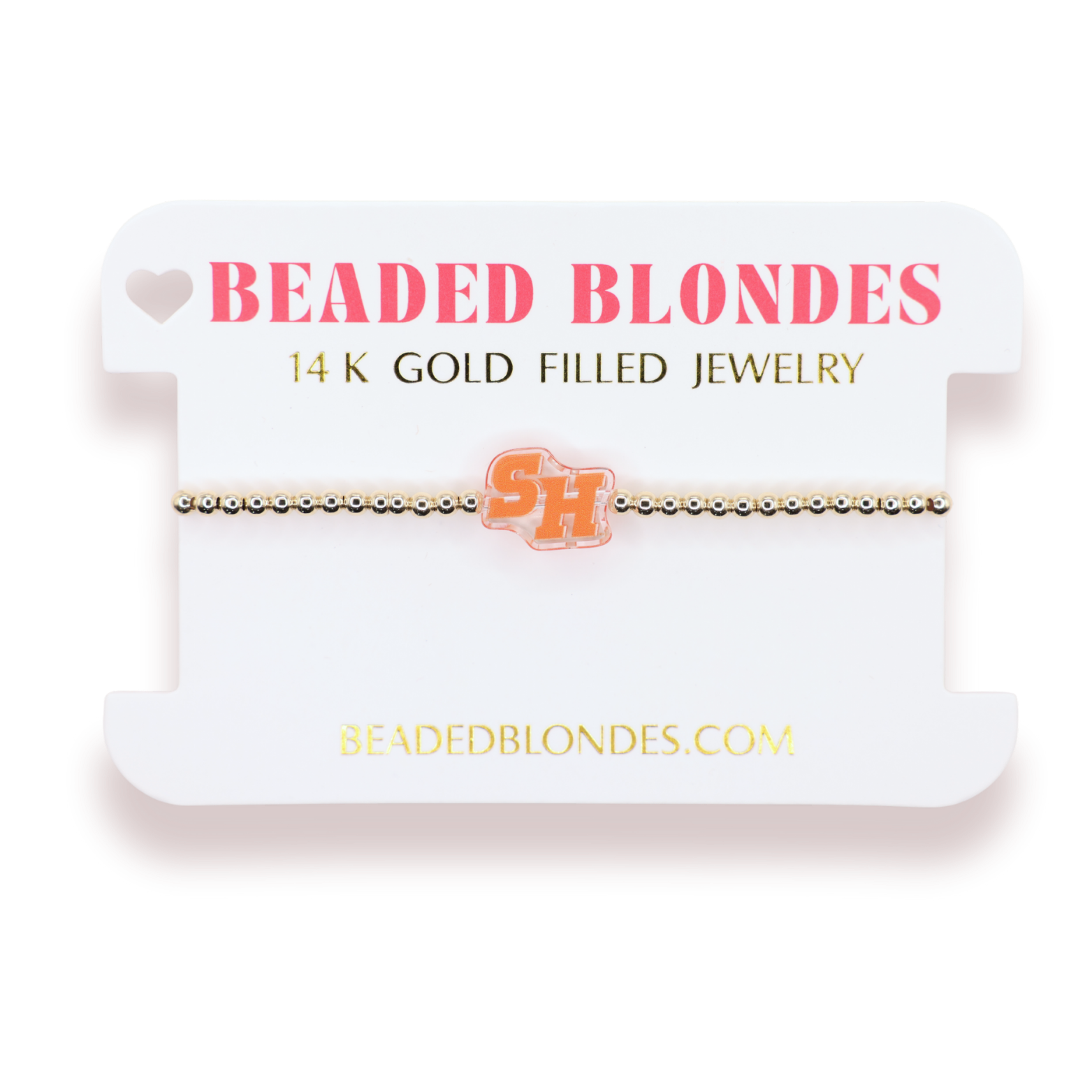 Sam Houston Logo Bracelet on Gold