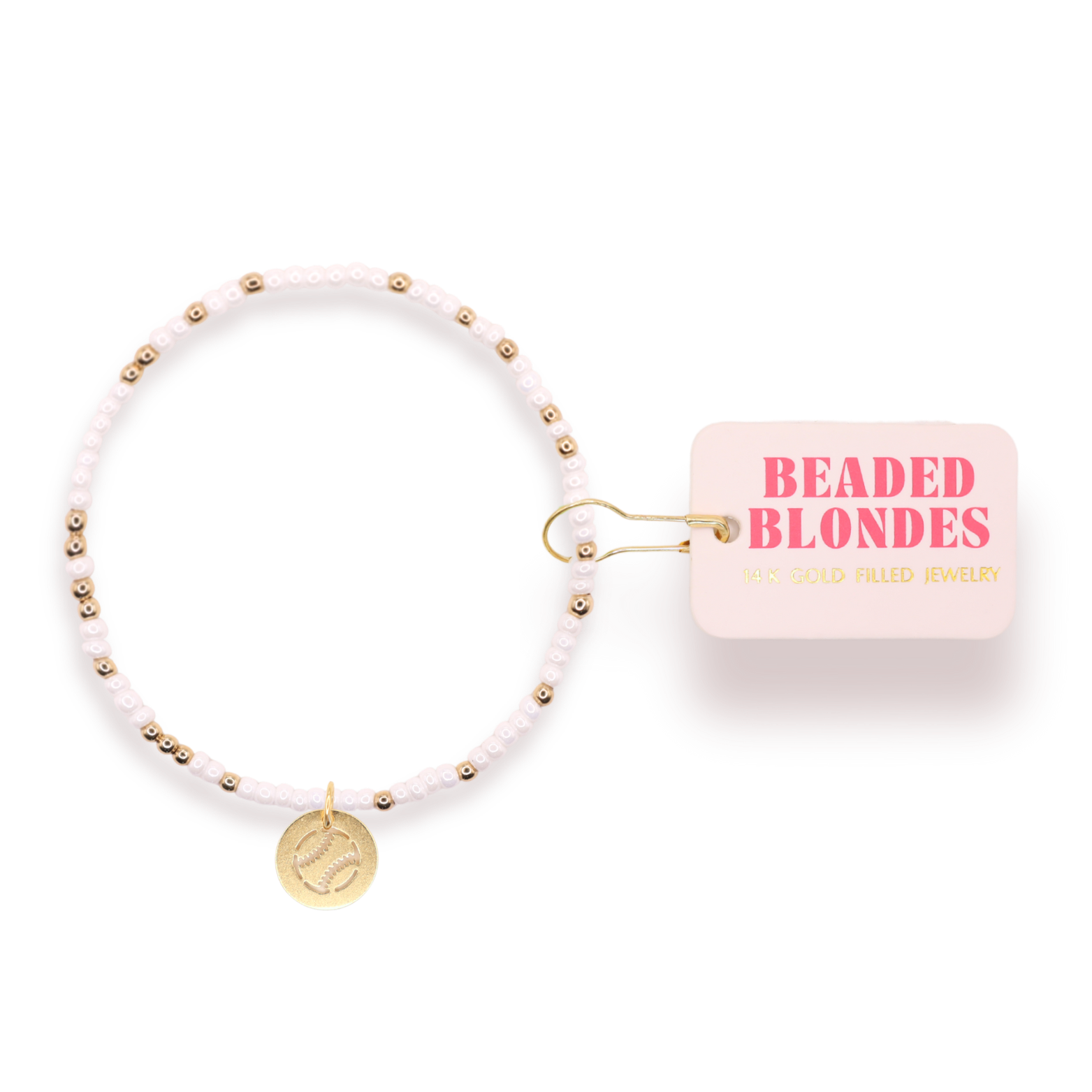 Baseball Charm Bracelet on Color