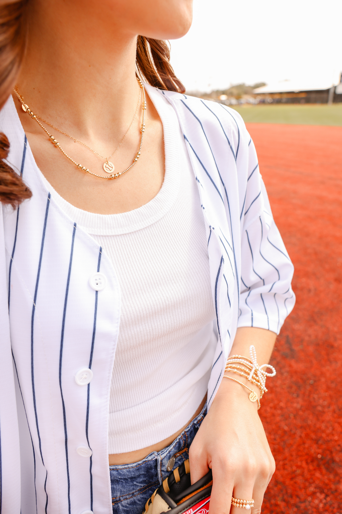 Baseball Gold Chain Necklace