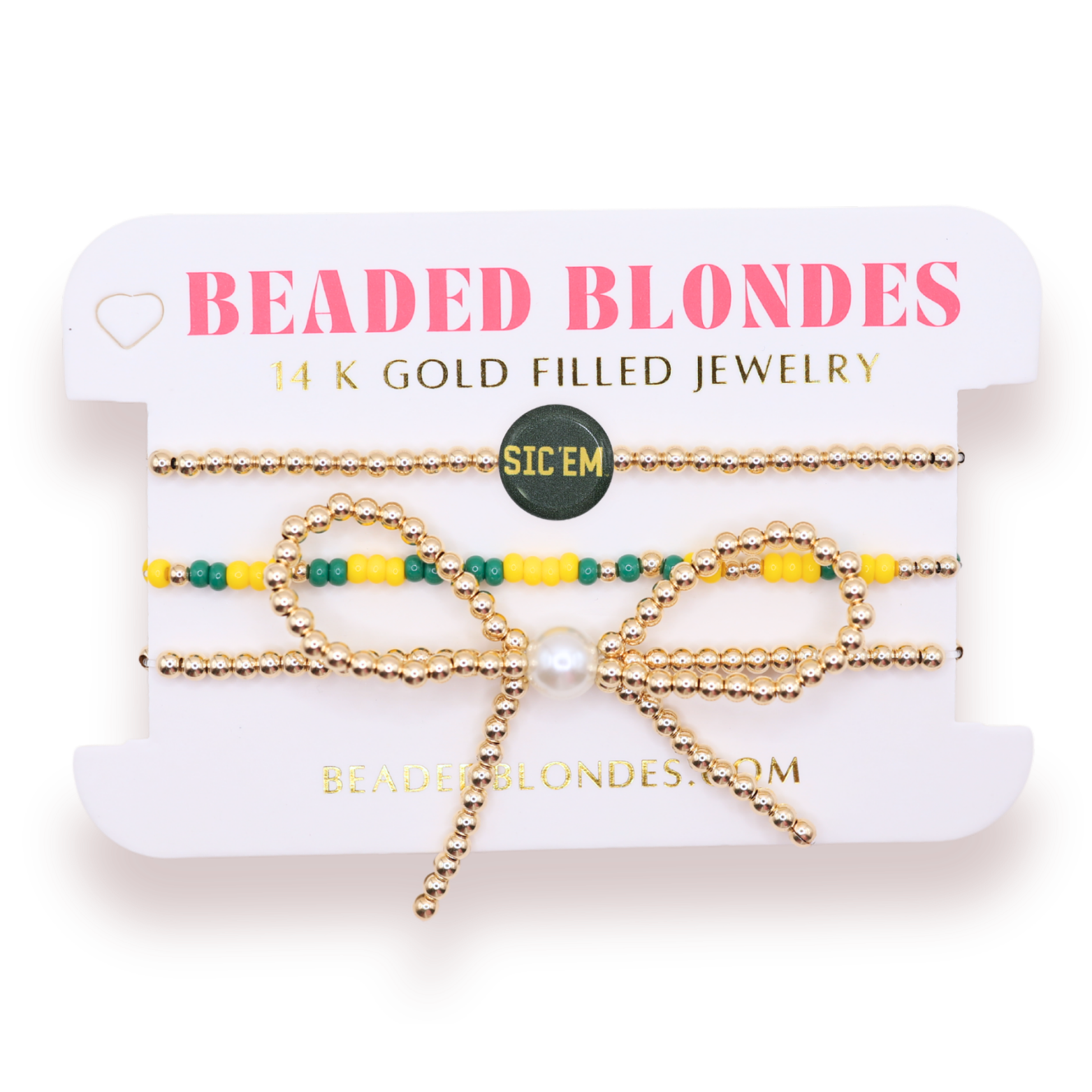 Baylor/ Sic Em Logo Bow Stack of 3