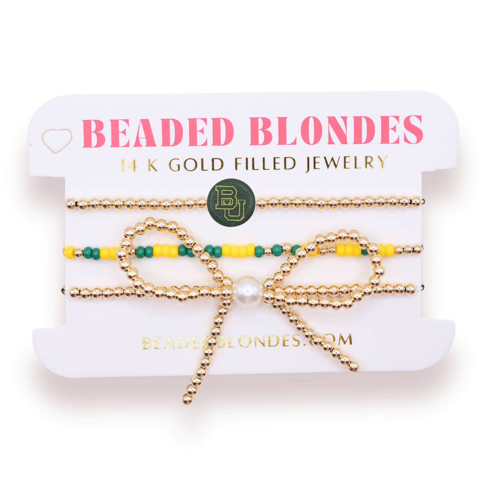 Baylor/ Sic Em Logo Bow Stack of 3