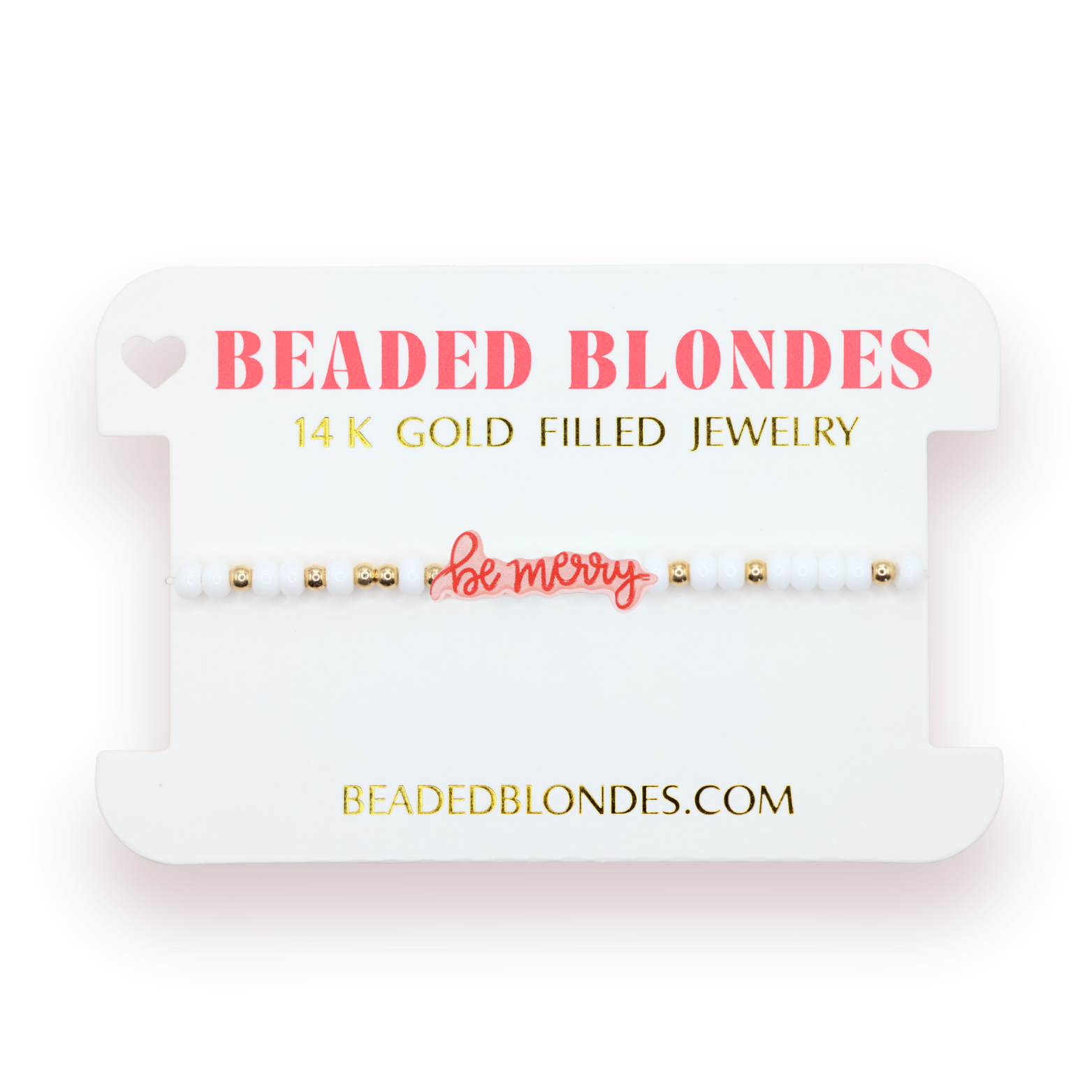Be Merry on White Sprinkle Bracelet (Sale)