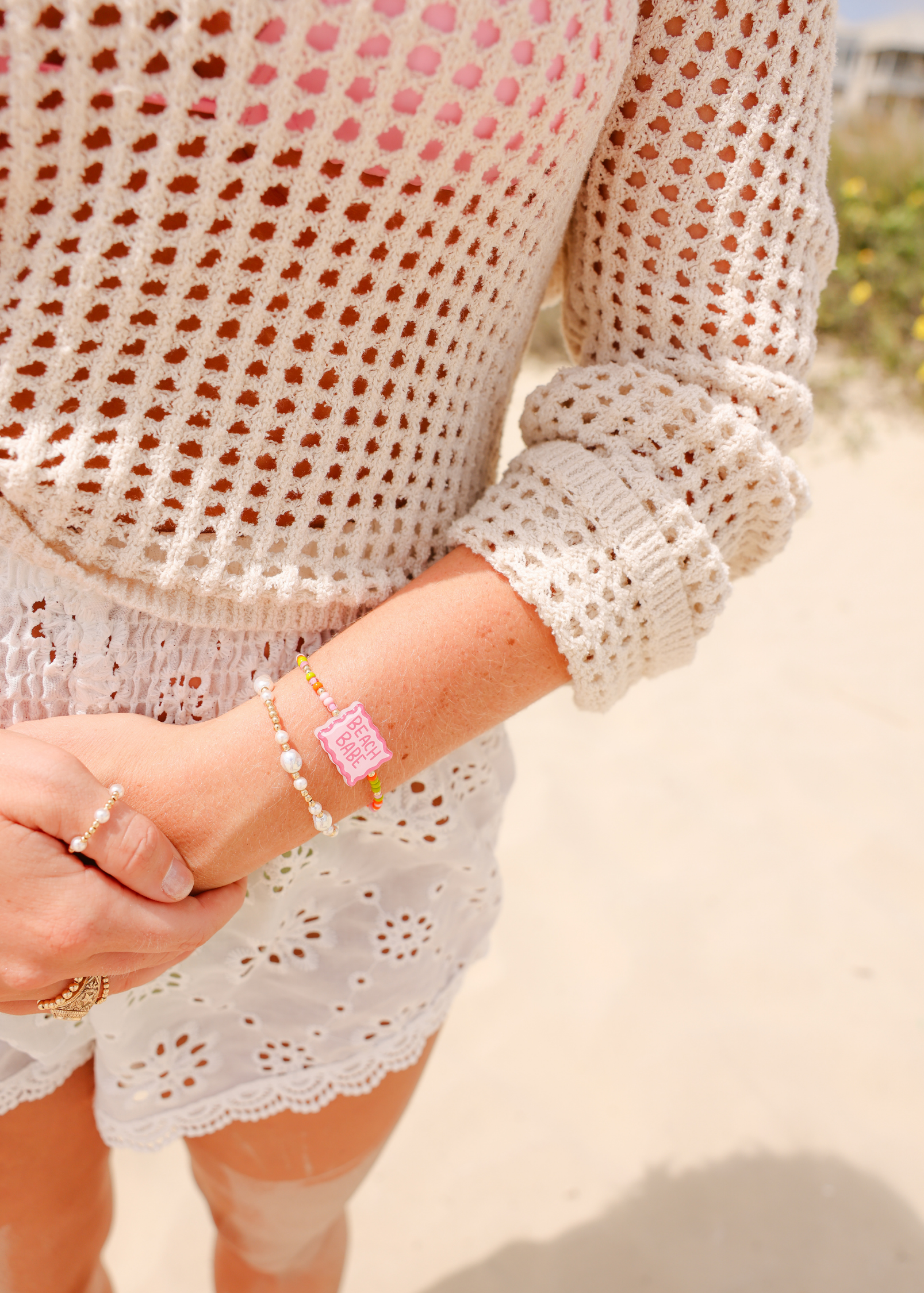 Beach Babe Bracelet + Lana Pearl Bracelet Stack of 2